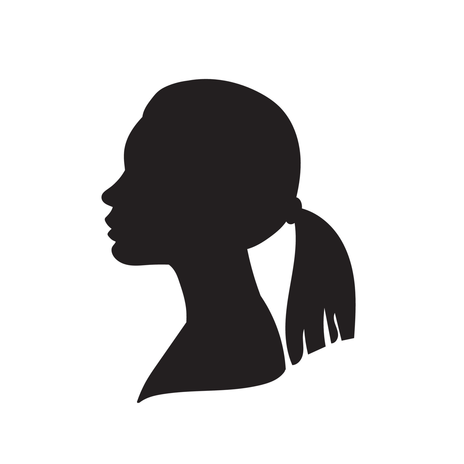 Wallpaper #fULzPJMBOBpx0NhmUcKW334 Black Illustration of a Womans Head from the Side View Spa and Hair