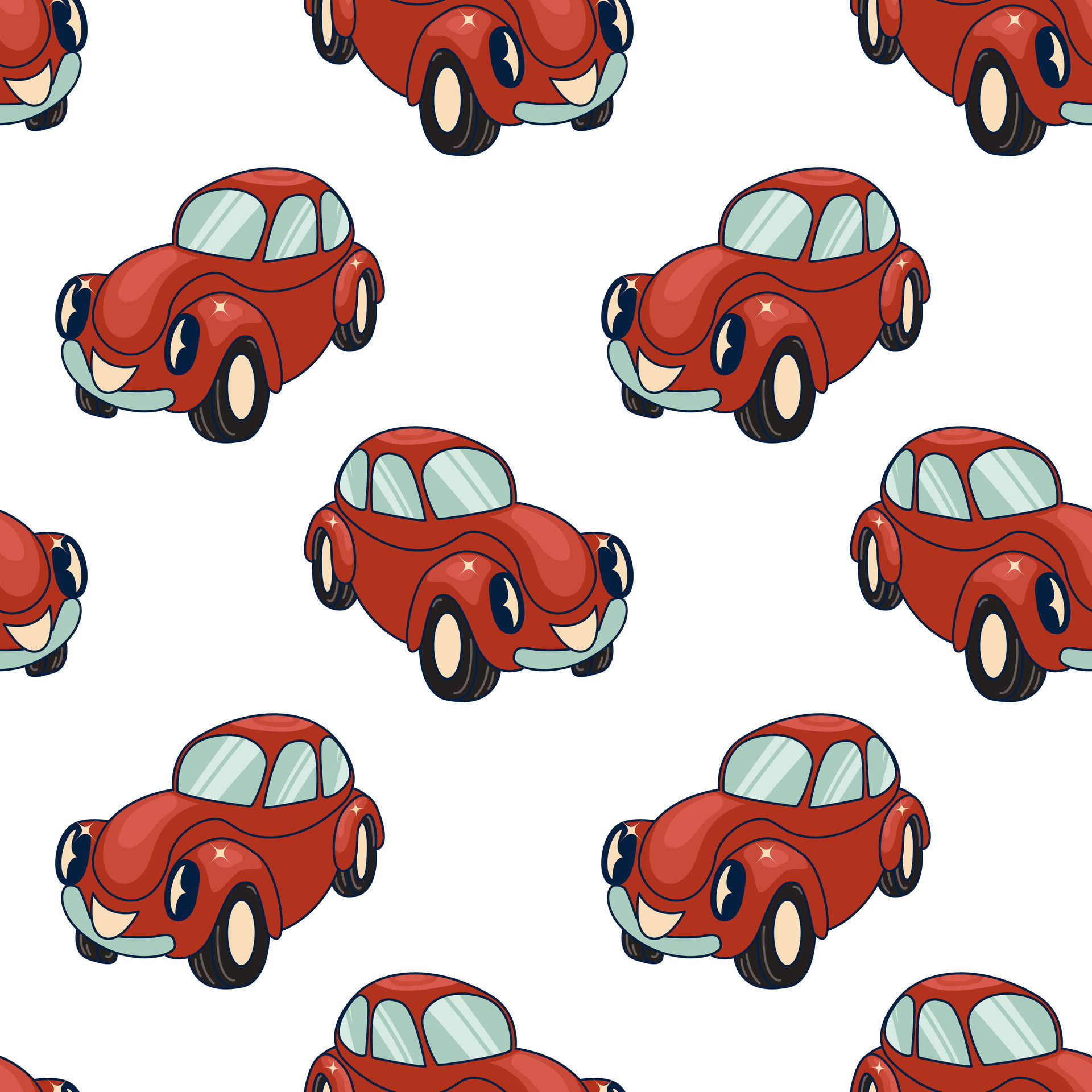 Wallpaper #HWcK_pIBSpphPi3-ZJ54261 Retro Car Seamless Pattern Cartoon Transportation Background for Kids