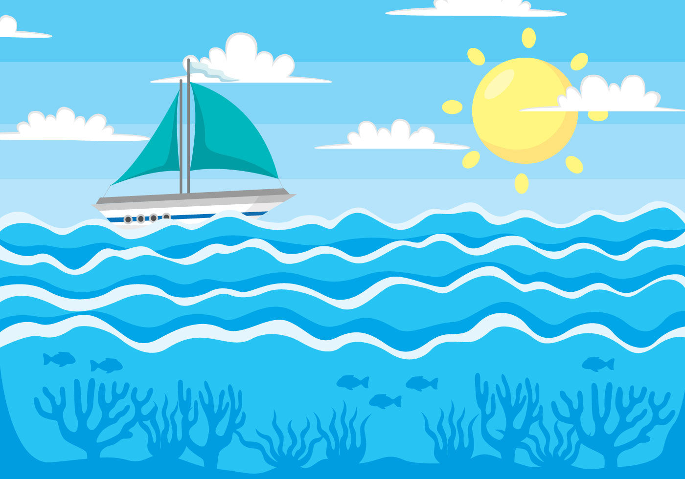 Wallpaper #1mc1CJMBSpphPi3-Ccl774 Ocean Background 359109 Vector Art at Vecteezy