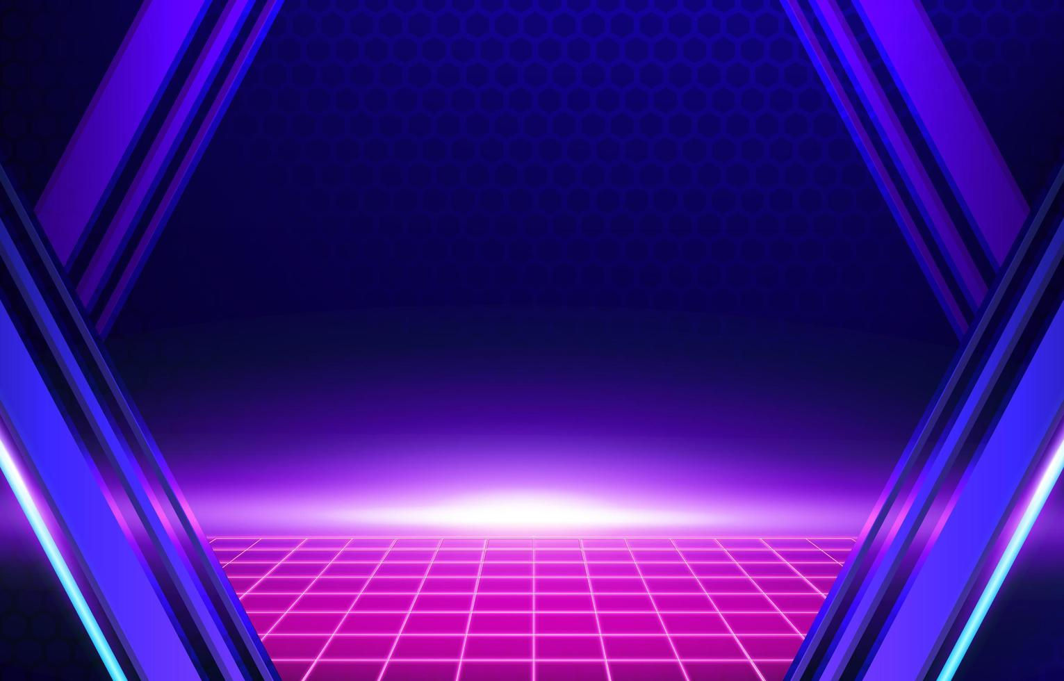 Wallpaper #OIJoQJMB0GiFKesM7cHZ22 Luz De Estilo Cyberpunk Violeta En El Horizonte De Fondo De Neon