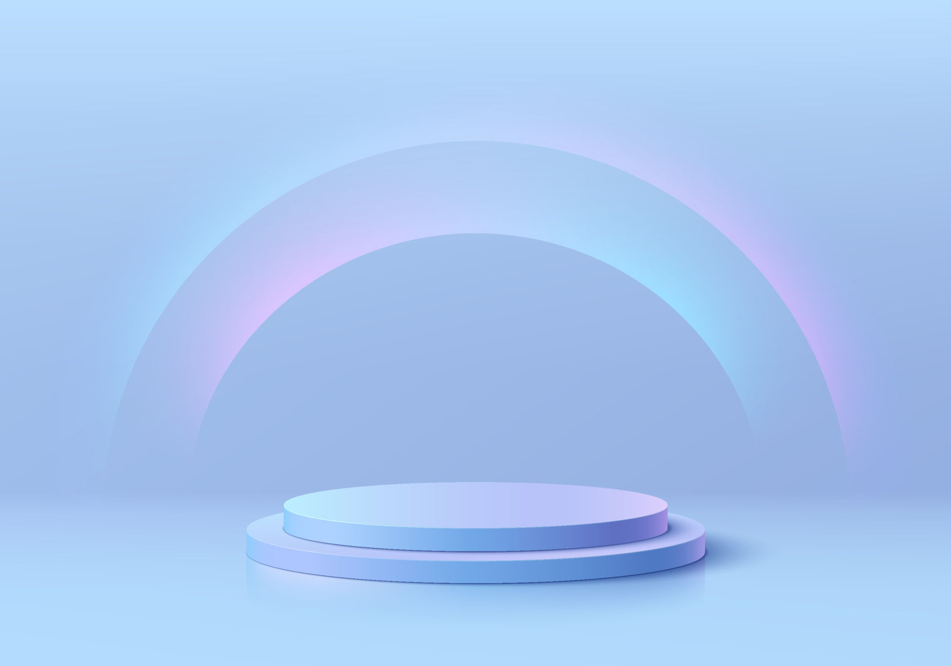 Wallpaper #A0ApMJMBJhL2WPbazsCh364 Futuristic 3D Blue Holo Background with Realistic Cylinder Pedestal