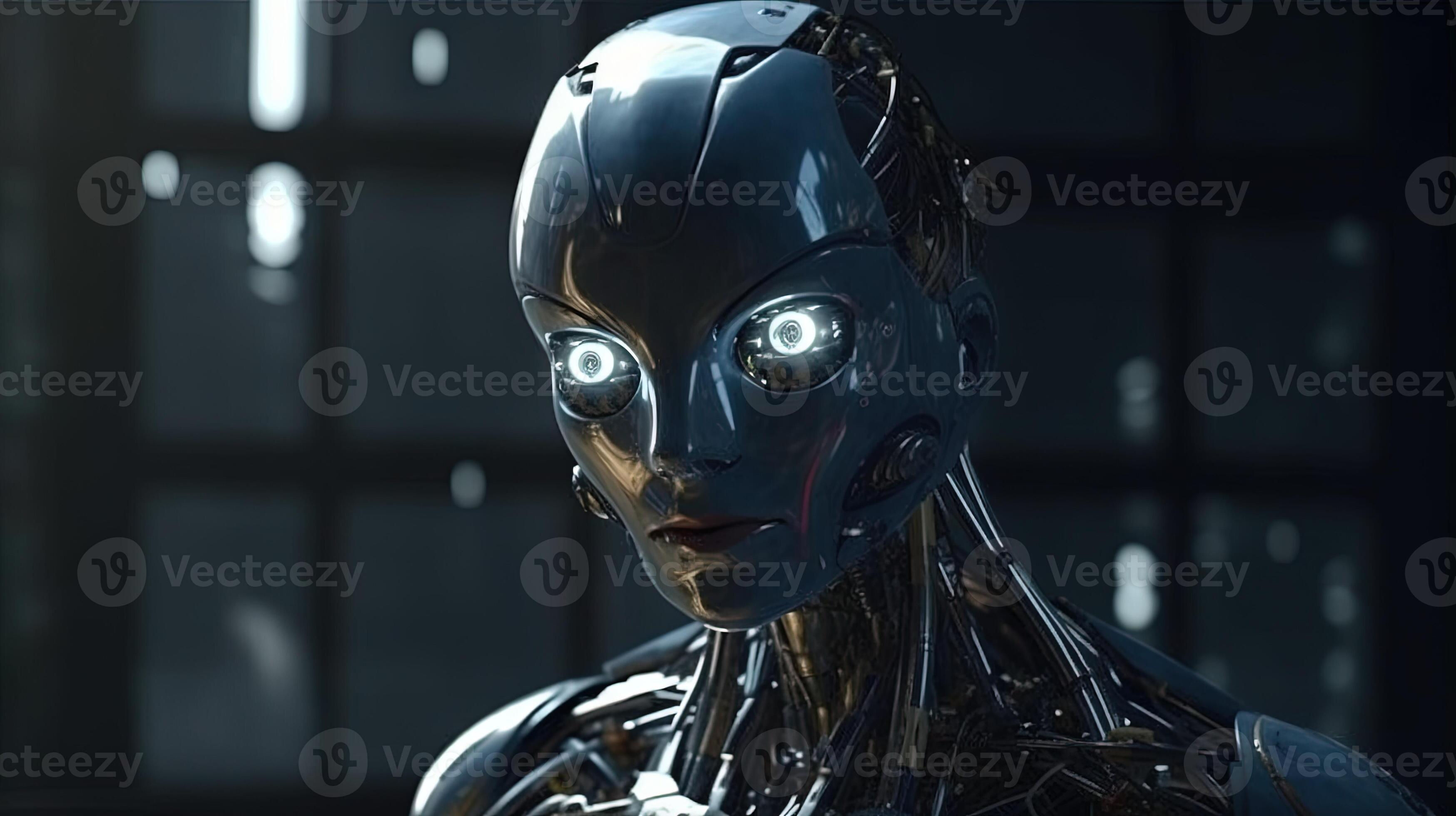 Wallpaper #vWdm9pIBSpphPi3-zYNc108 Robot with Big Eyes Digital Art Illustration 23432251 Stock Photo at