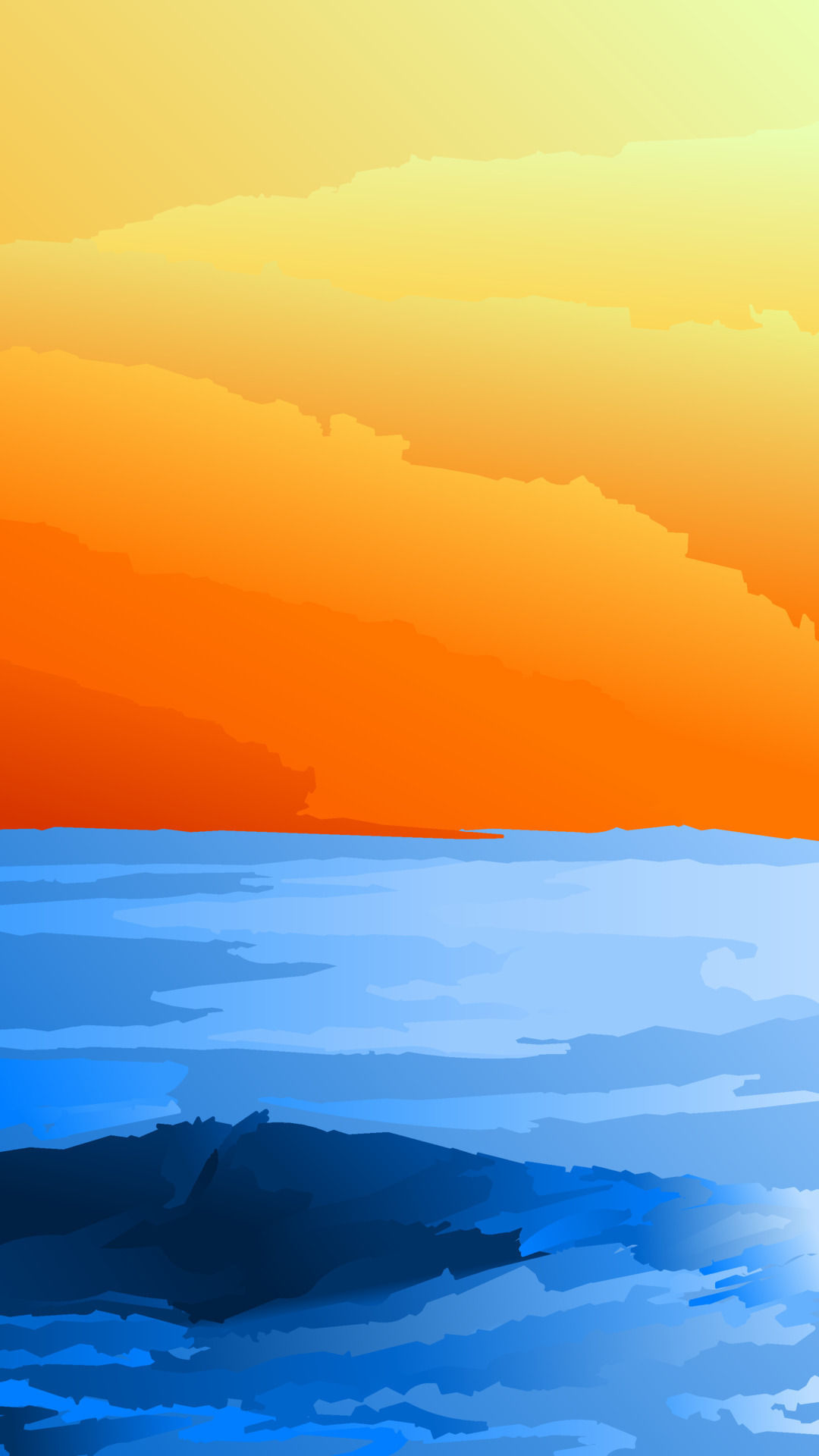 Wallpaper #1mc1CJMBSpphPi3-Ccl765 Sunset or Sunrise Ocean Vector Illustration Wave at Sea for Graphic