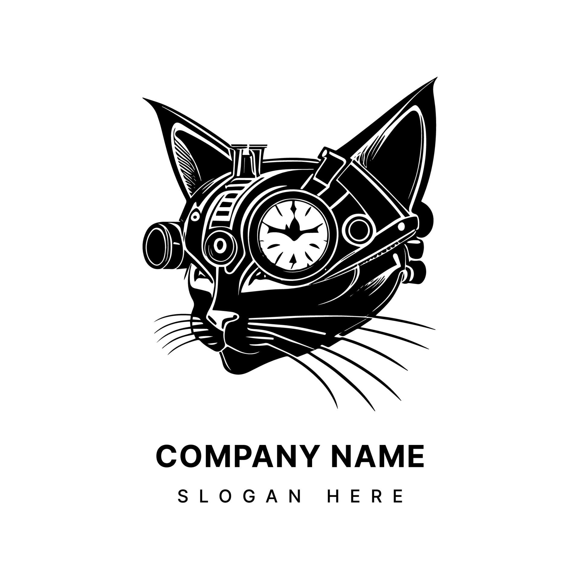 Wallpaper #9RpPUpMB1yWOL4qgkIK6173 Steampunk Cat Logo is a Creative and Unique Design That Combines