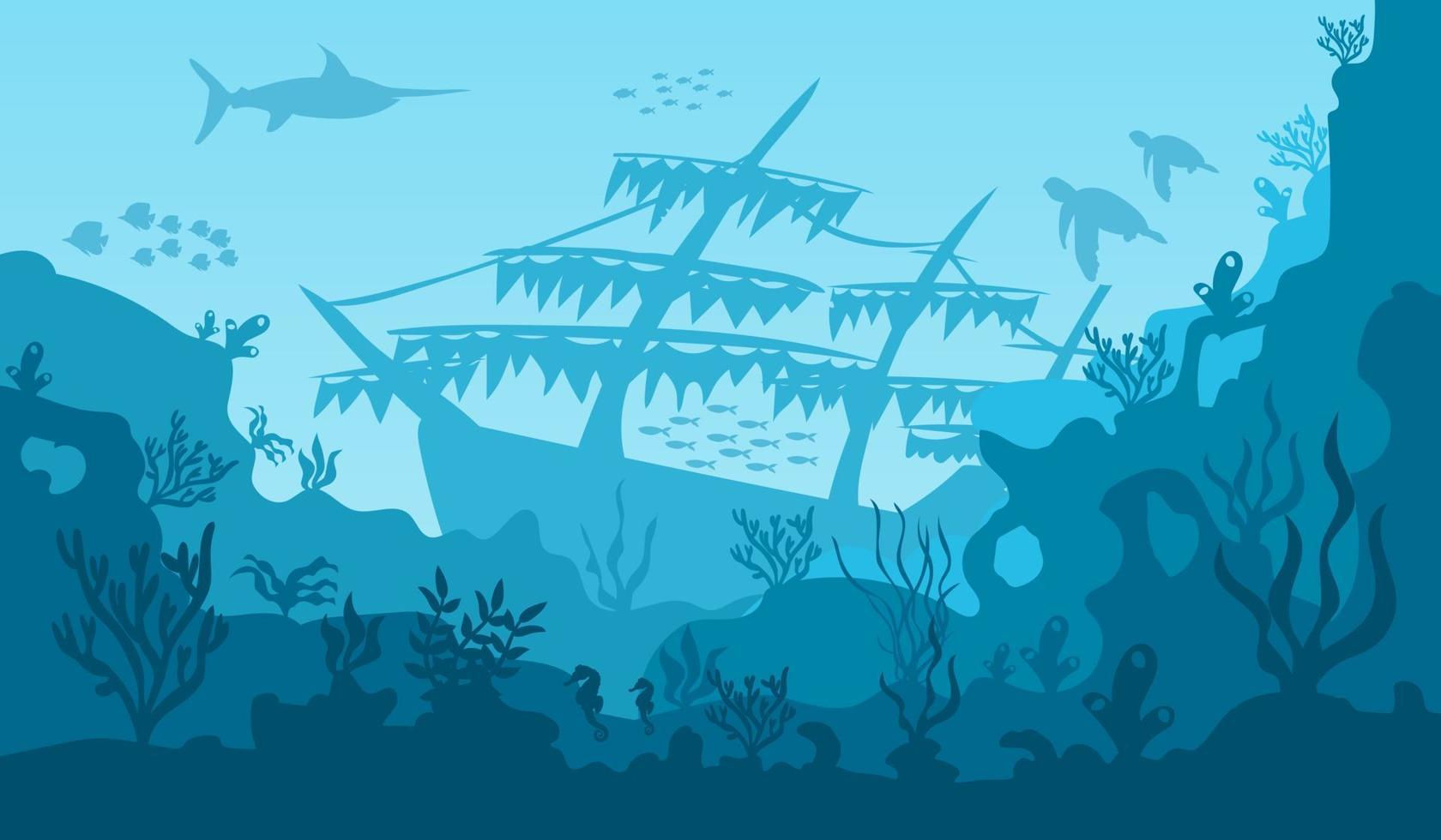 Wallpaper #1mc1CJMBSpphPi3-Ccl762 Underwater Ocean Background Black Silhouettes Swimming Sea Fish with