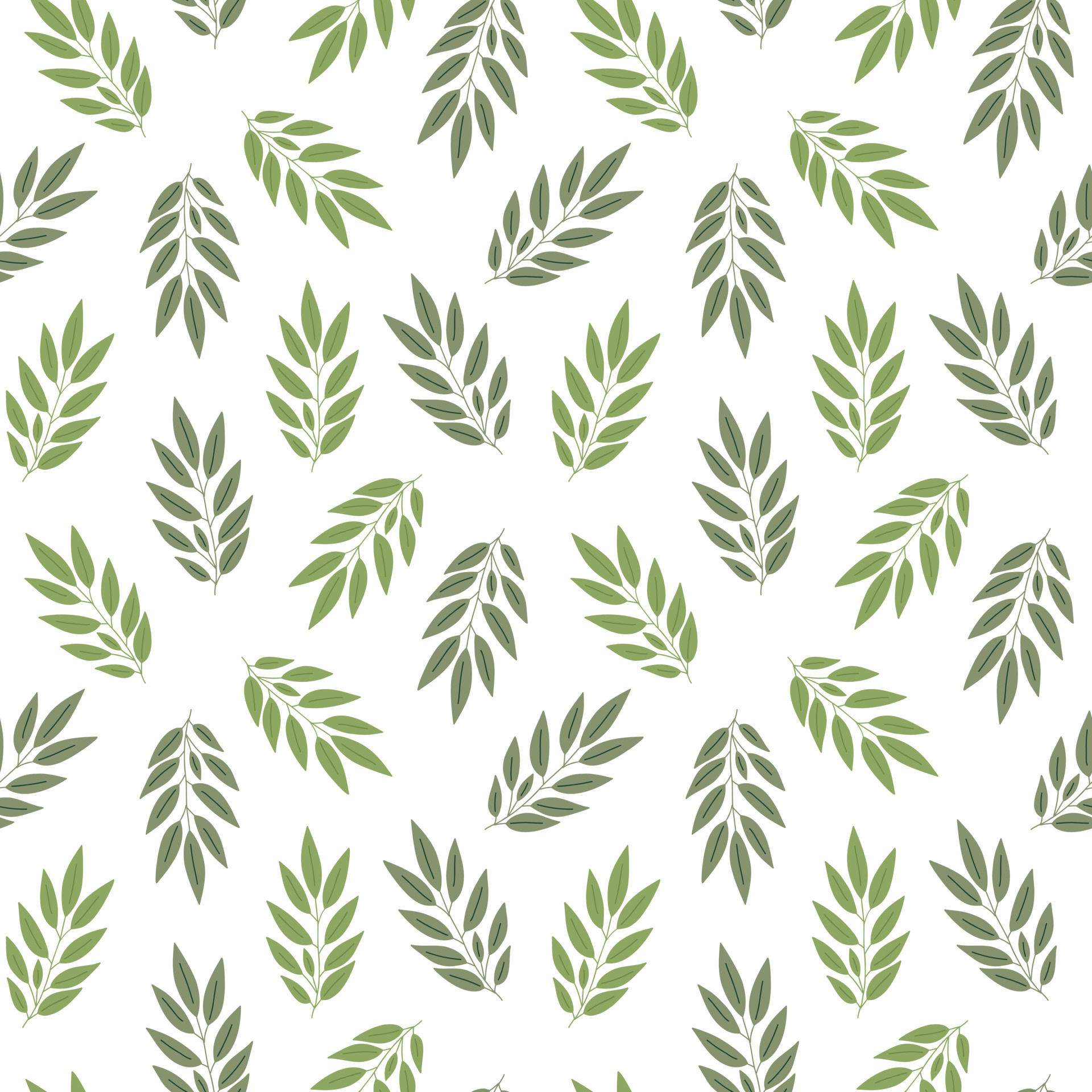 Wallpaper #am19apcBycdYOYFTxHE663 Green Leaves Seamless Pattern Vector Illustration Repeat Ornament for