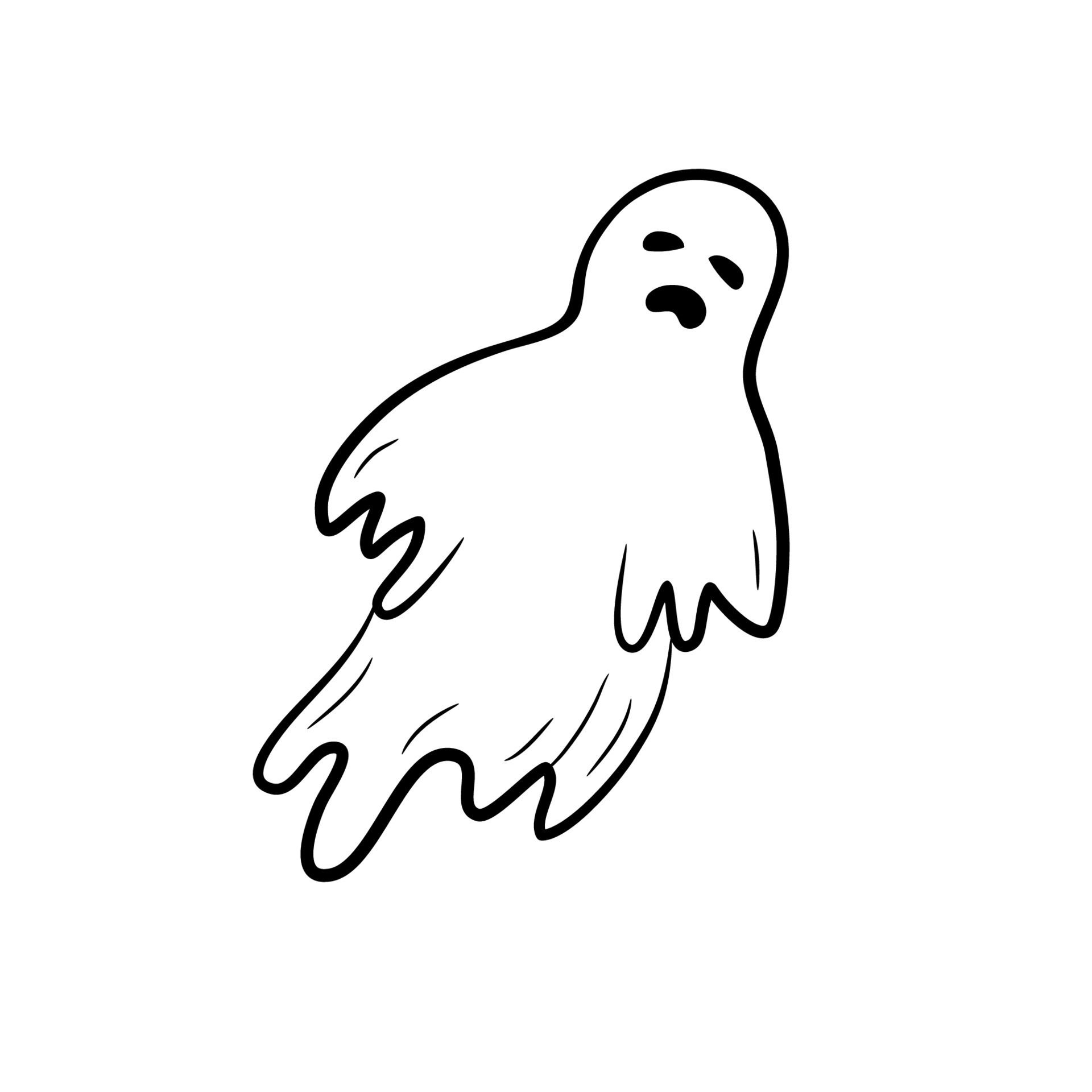 Wallpaper #SfS5OZMBKFX8bn3rL3dx255 Simple Halloween Ghost in Doodle Style Isolated on White Background