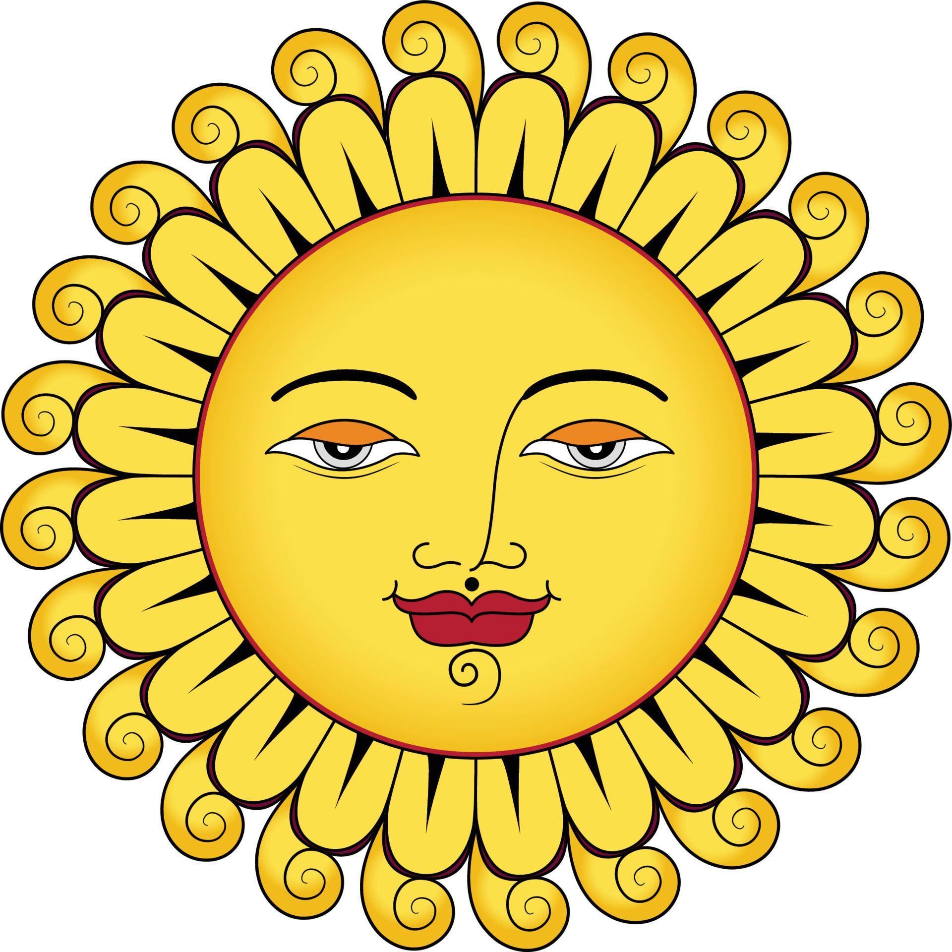 Wallpaper #wR20K5MBlOZrFDOkcMe995 Charm and Calm Sun Face Vector Illustration Clip Art 21861126 Vector