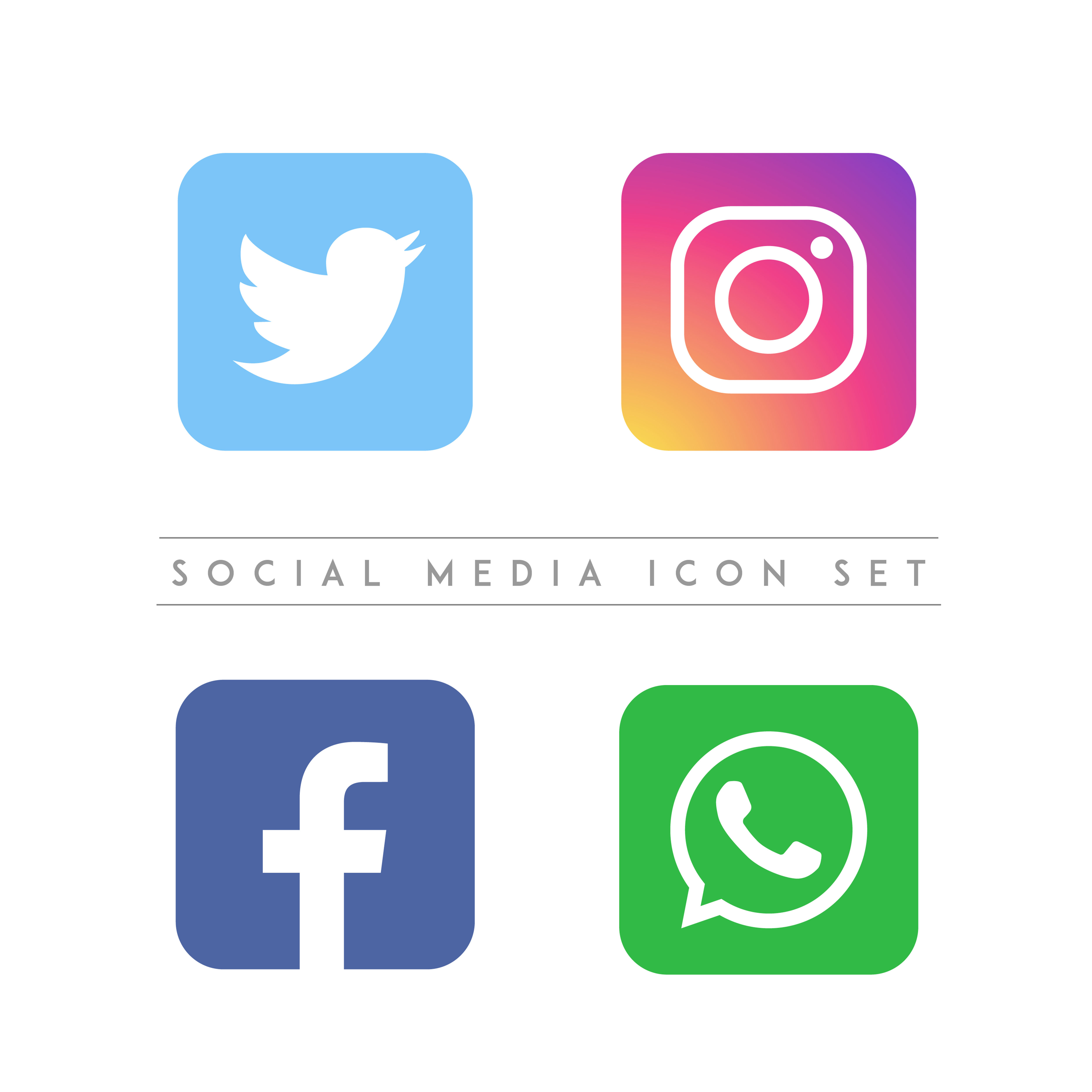 Wallpaper #lWe_75IBSpphPi3-ZGNL32 Social Media Vector Icon Set 668883 Vector Art at Vecteezy