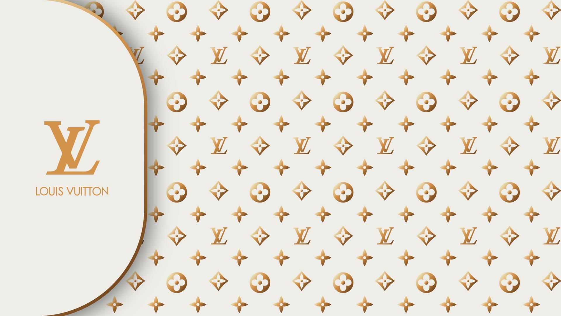 Wallpaper #UmfG5ZIBSpphPi3-tDHV86 Louis Vuitton Horizontal Pattern in Gold Colors Editorial Vector