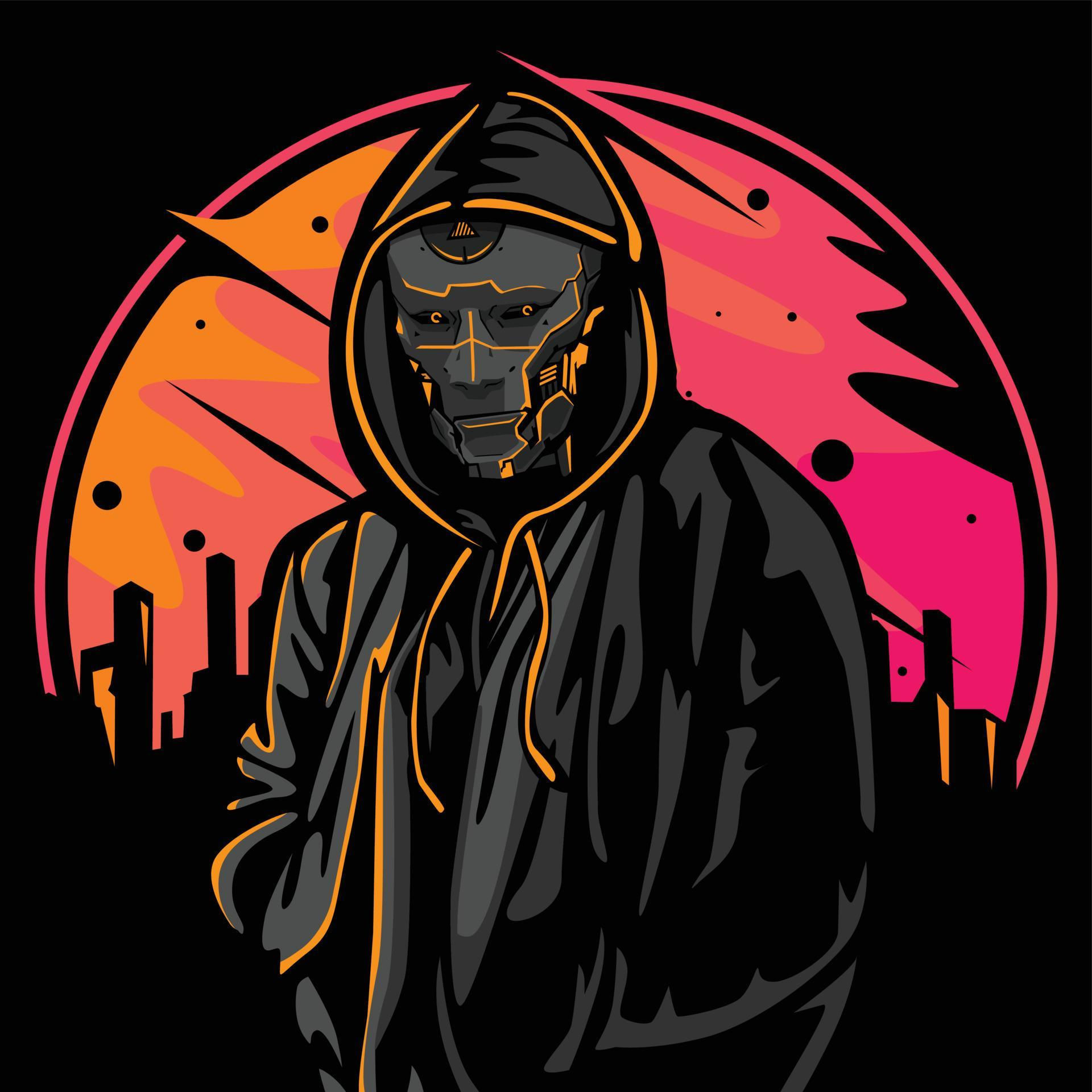 Wallpaper #gABY644BSdW8dNougBFN1 Vector Illustration of Cyborg in Cyberpunk Style 6639369 Vector Art at