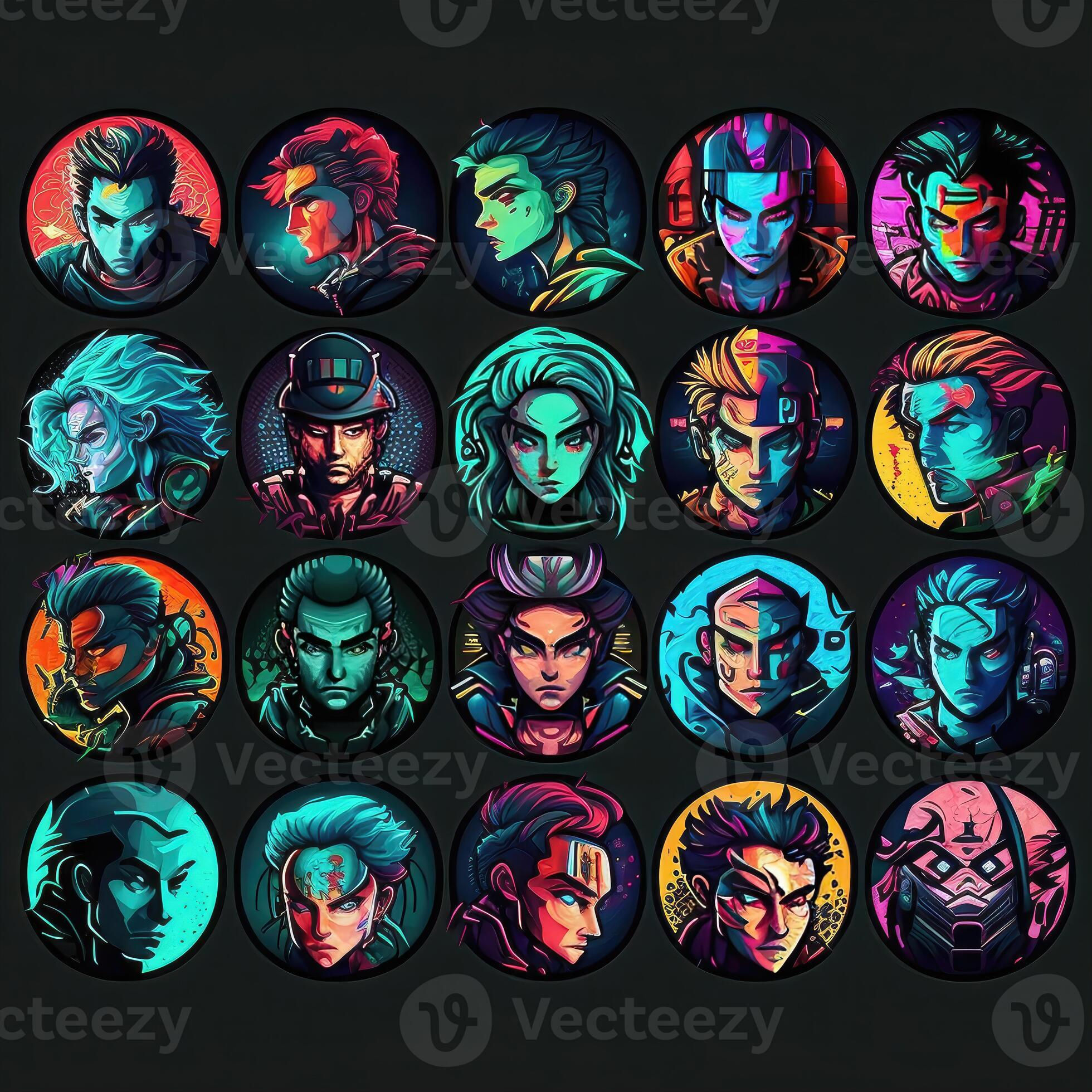 Wallpaper #fLyFO5MBMDFIMcjN7X9M95 Neon Cyberpunk Character Avatar 23775441 Stock Photo at Vecteezy