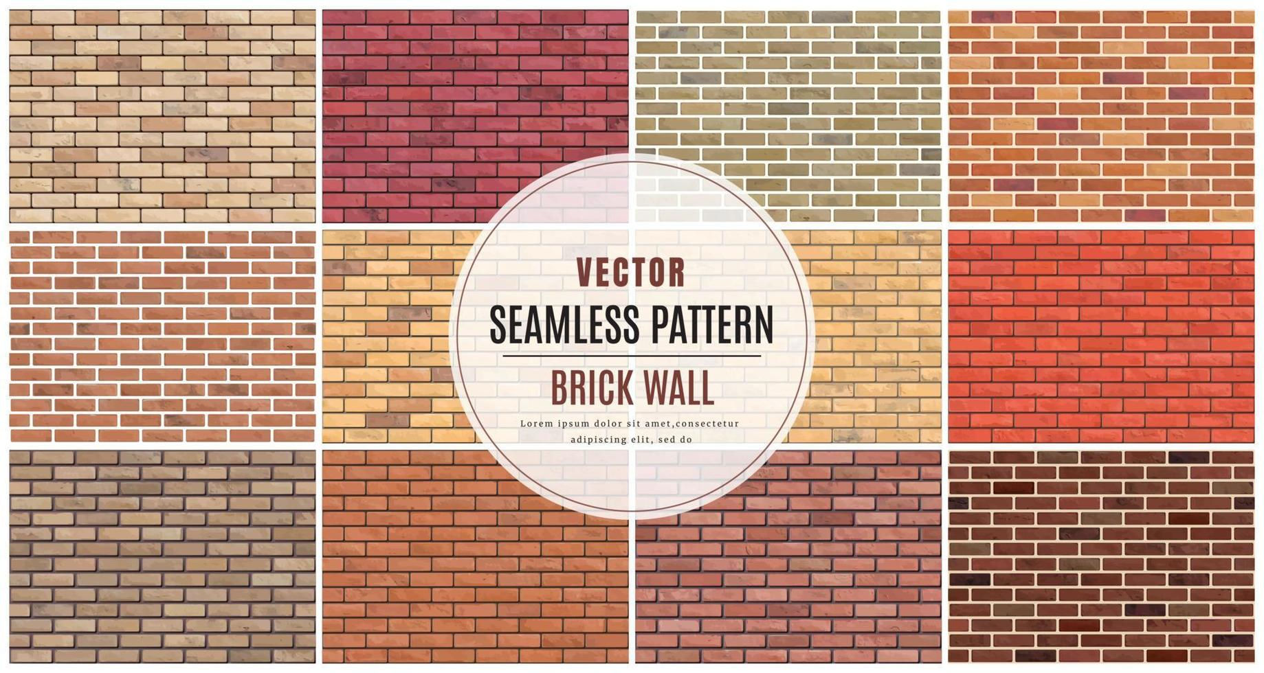 Wallpaper #UmdW6pIBSpphPi3-sUax271 Block Brick Wall Seamless Pattern Collection Set Texture Background