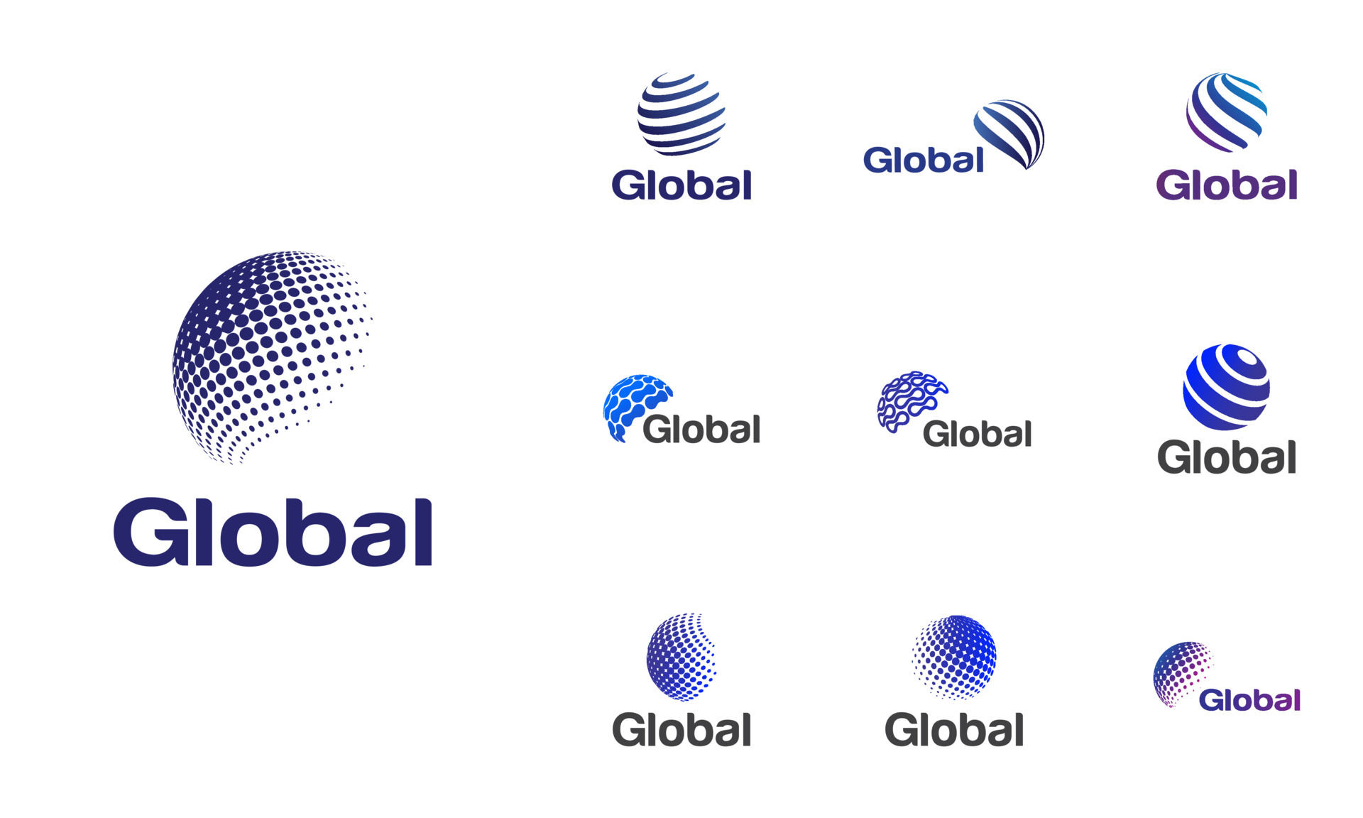 Wallpaper #BGcT6pIBSpphPi3-TUVE146 Abstract Globe Logo Design Set 4724985 Vector Art at Vecteezy