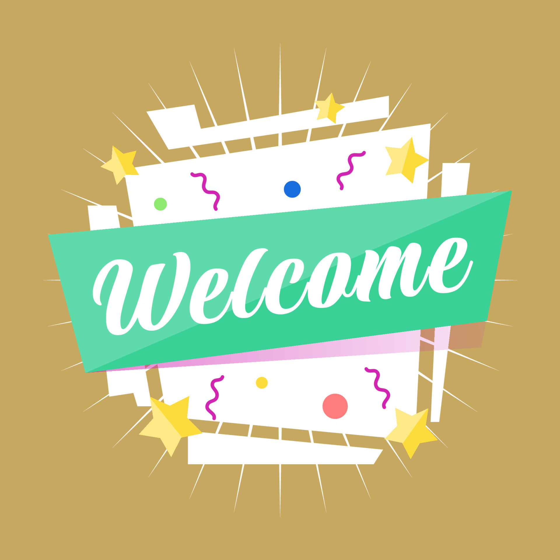 Wallpaper #PDHeNZMB5zzyi_yYylio257 Colorful Welcome Composition Banner Template Flat Design Celebration