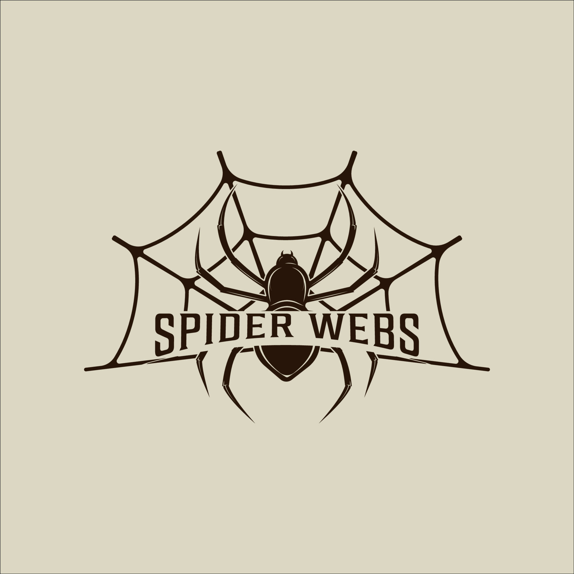 Wallpaper #nWcC_5IBSpphPi3-bKEo174 Spider Webs Logo Vintage Vector Illustration Template Icon Graphic