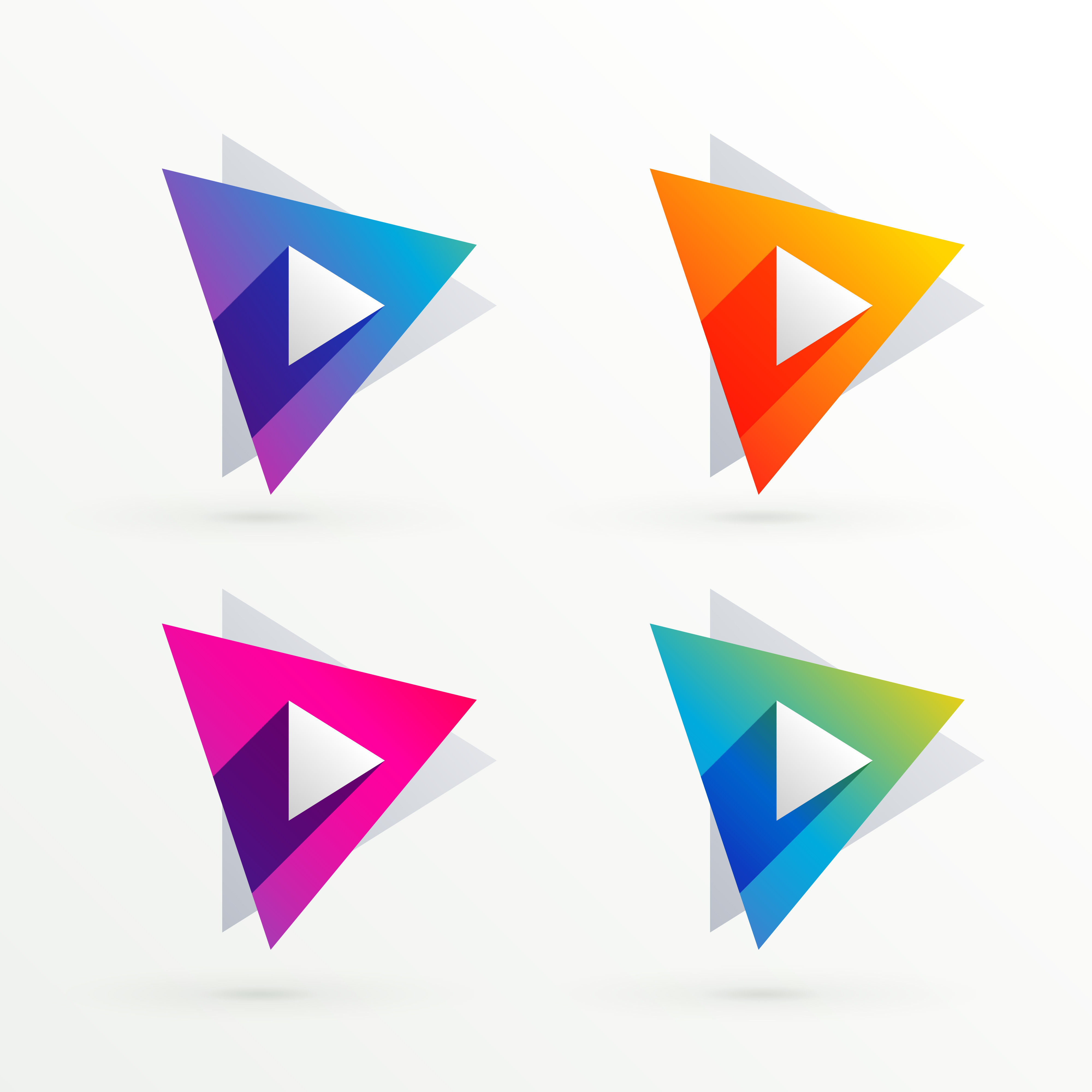 Wallpaper #_GcLCZMBSpphPi3-ZM3k265 Set of Triangle Banners in Four Colors Download Free Vector Art