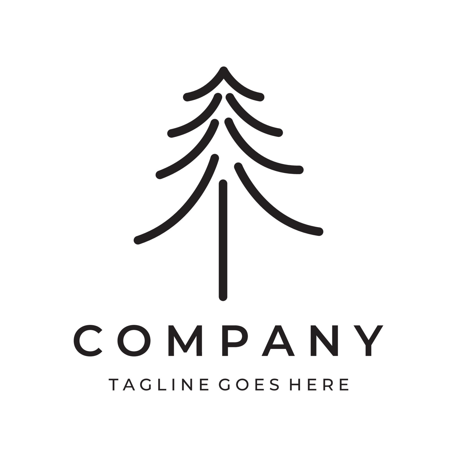 Wallpaper #BGdQC5MBSpphPi3-qtkV264 Creative Abstract Pine Tree and Pine Forest Logo Template Design