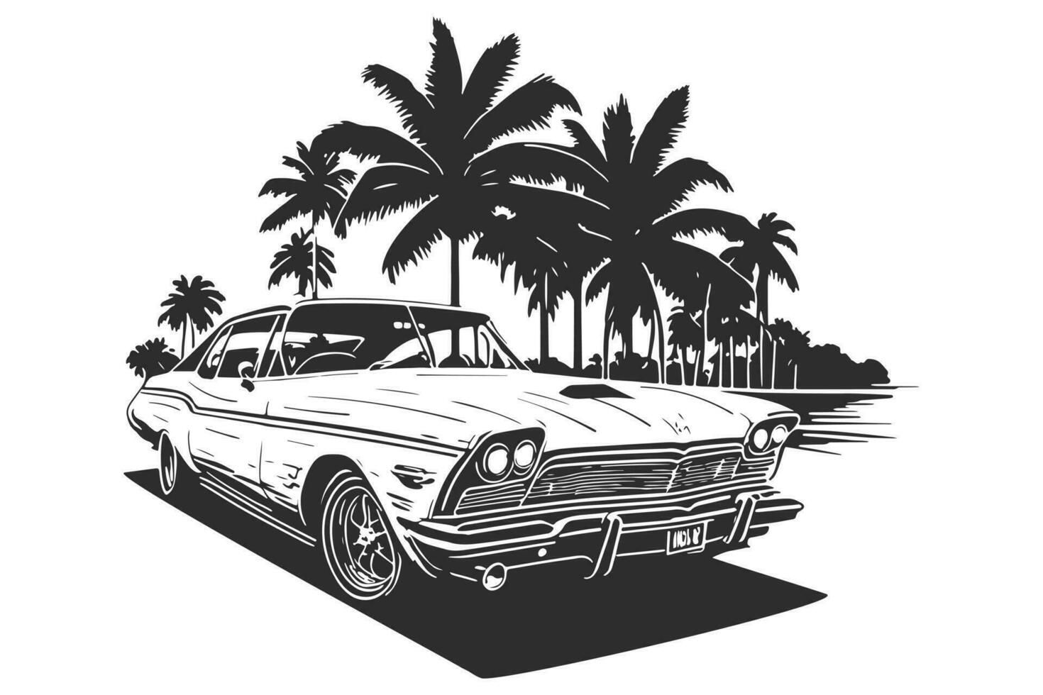 Wallpaper #D2cT65IBSpphPi3-DUoL471 Classic American Car Style Vintage Vehicle Vector Illustration Modern