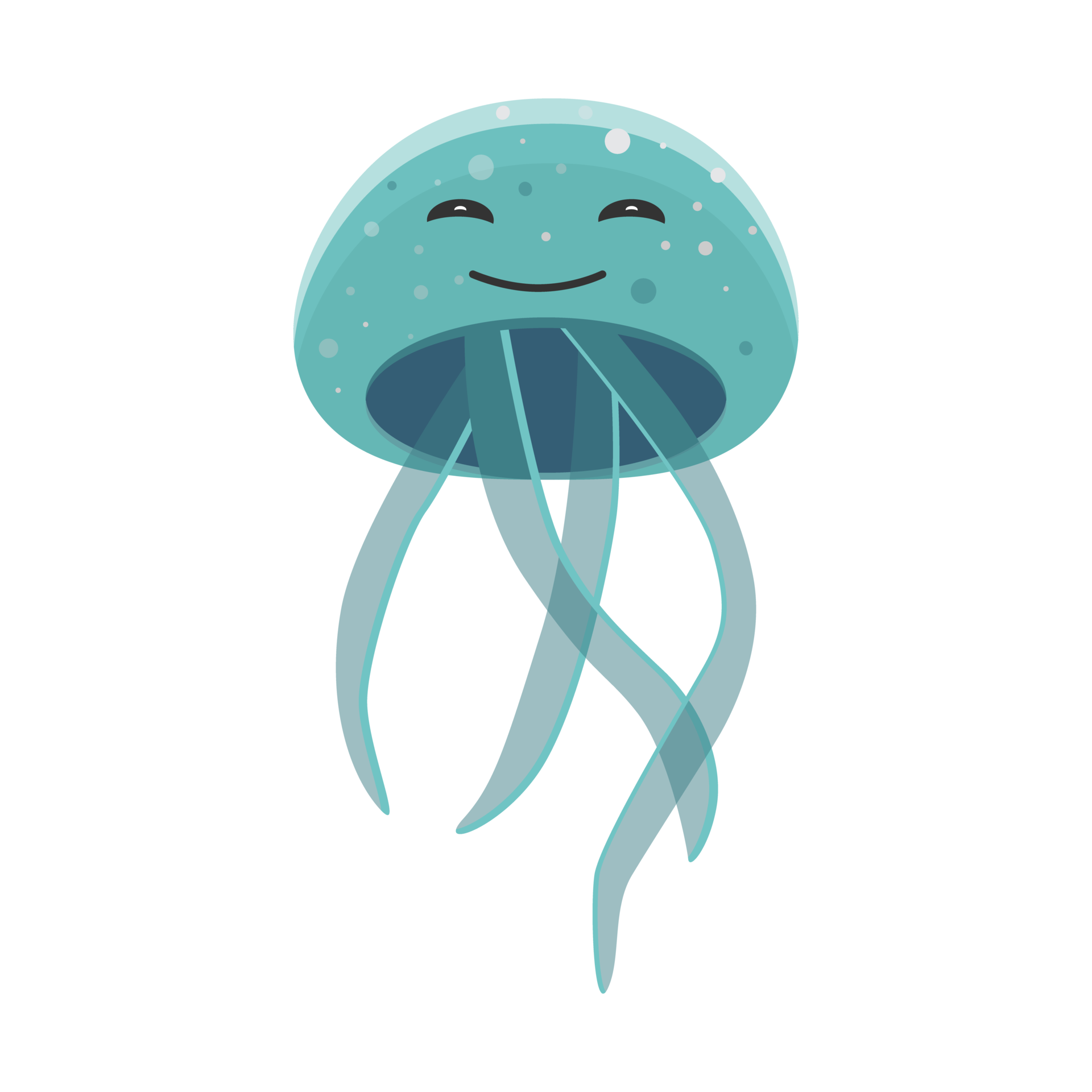 Wallpaper #b3e3KJMB-pgBXx60oau974 Illustration of a Happy Jellyfish Cute Cartoon Jellyfish Animal Png