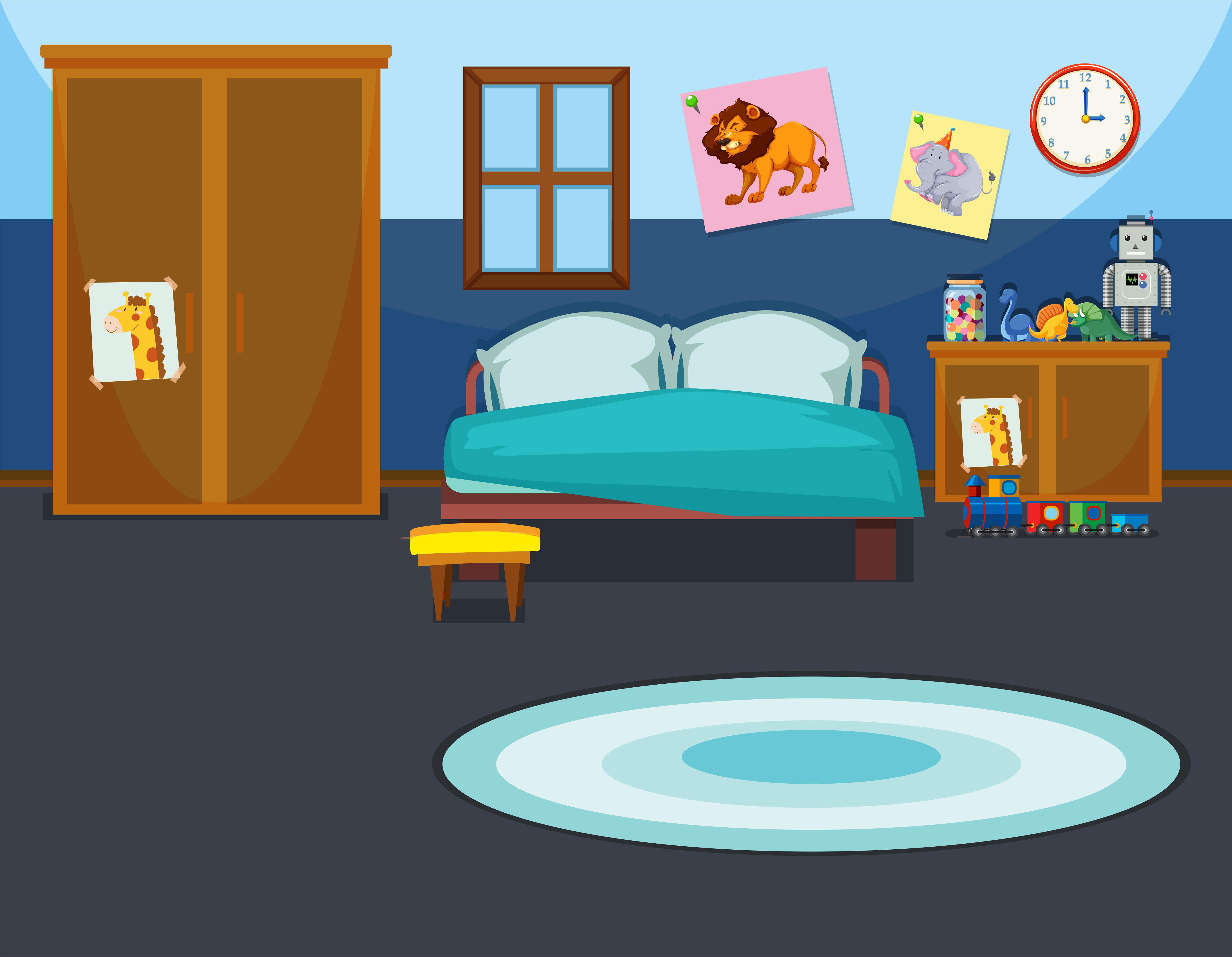 Wallpaper #MWcjC5MBSpphPi3-X9jd259 A Kid Bedroom Template 298678 Vector Art at Vecteezy