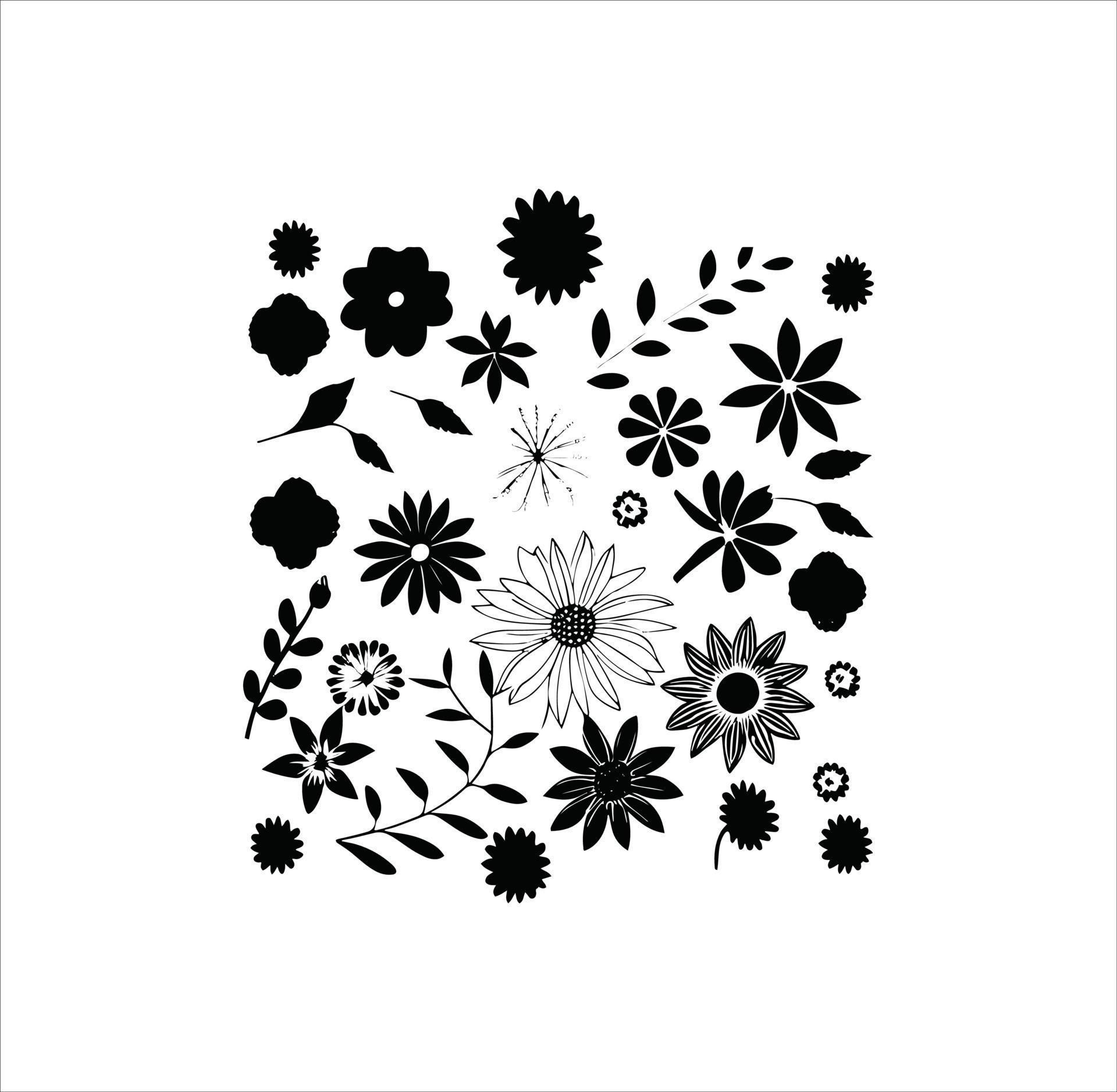 Wallpaper #4GdP9JIBSpphPi3-k3mn249 Pretty Flower Pattern Design Silhouette Art 23004463 Vector Art at