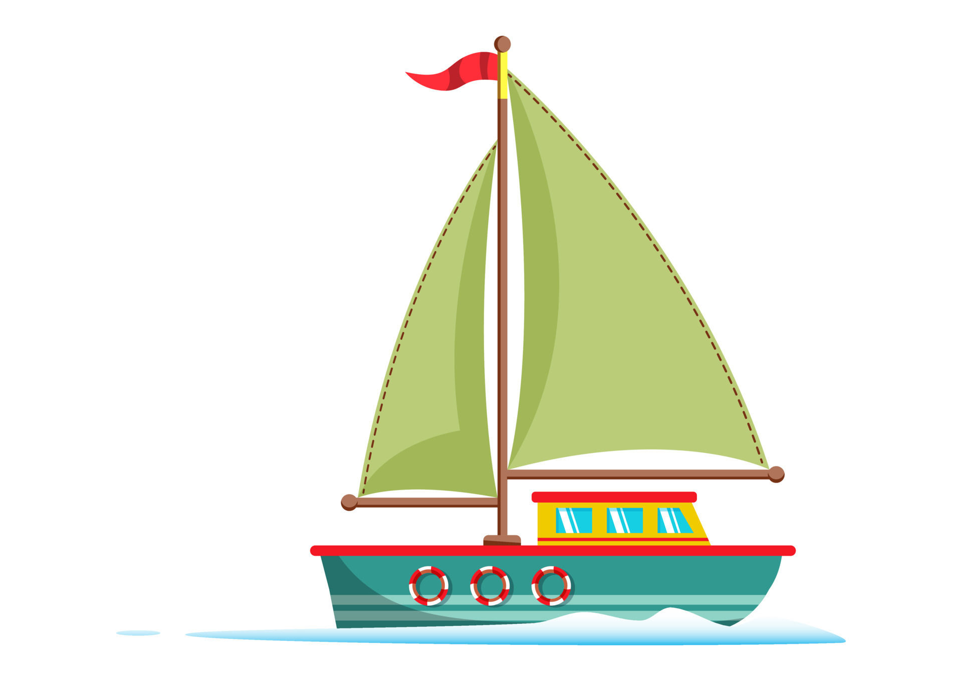 Wallpaper #gjGhNZMB5zzyi_yYgFf222 Clipart Boat in Flat Style Isolated on White Background Vector