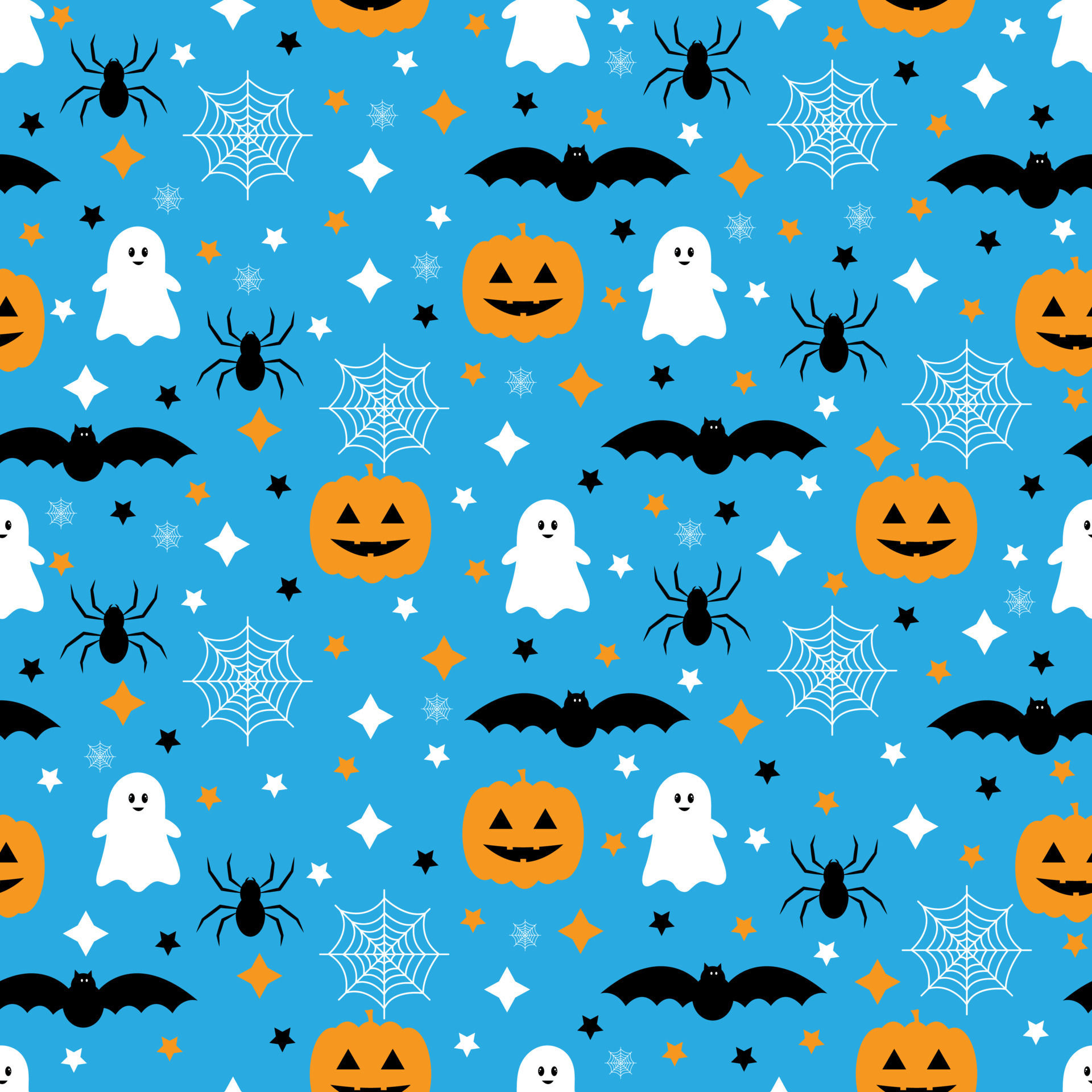 Wallpaper #SfS5OZMBKFX8bn3rL3dx167 Seamless Pattern with Pumpkins Bats Spider Ghost Halloween