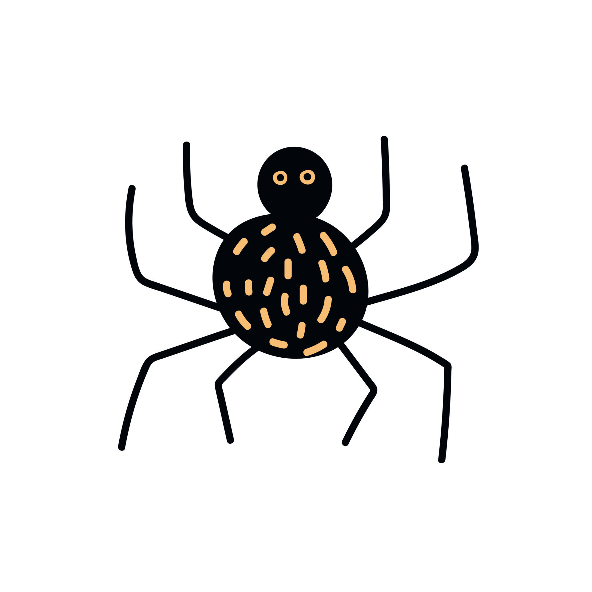 Wallpaper #k_RZOpMBKFX8bn3rE3j071 Vector Black Spider Clip Art Hand Drawn Cute Spider Illustration