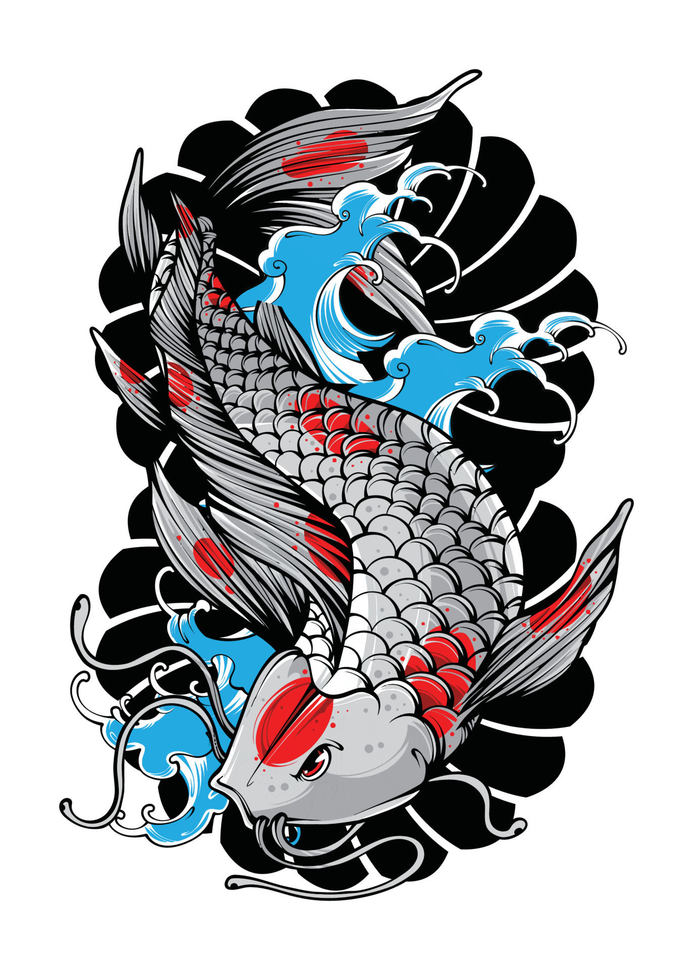 Wallpaper #4f2e6 Koi Fish Heart Original Watercolor Painting Etsy