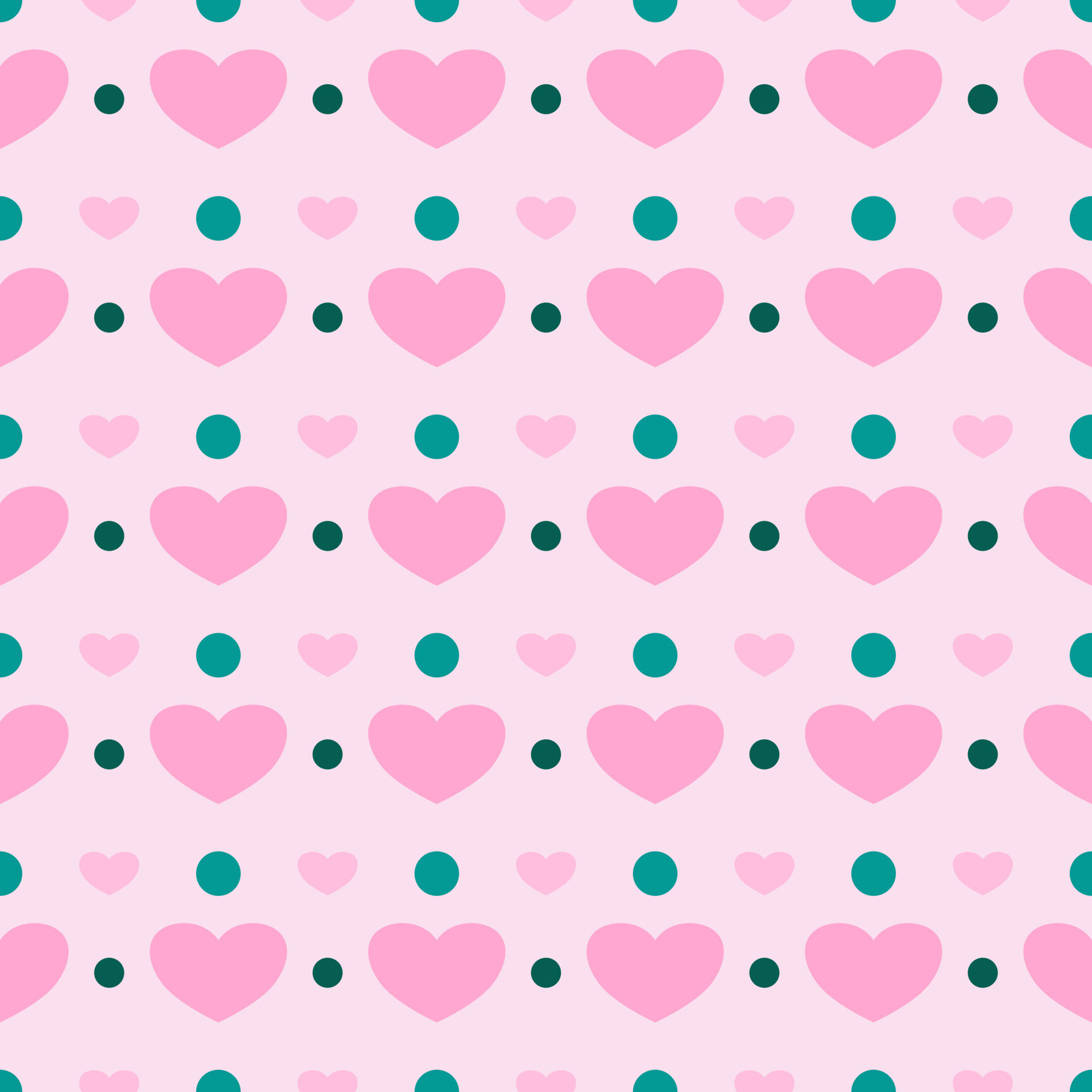 Wallpaper #Tmd395IBSpphPi3-tobx189 Corazon Rosa Puntos Verdes Fondo Rosa Pastel Vector Patron Sin Fisuras