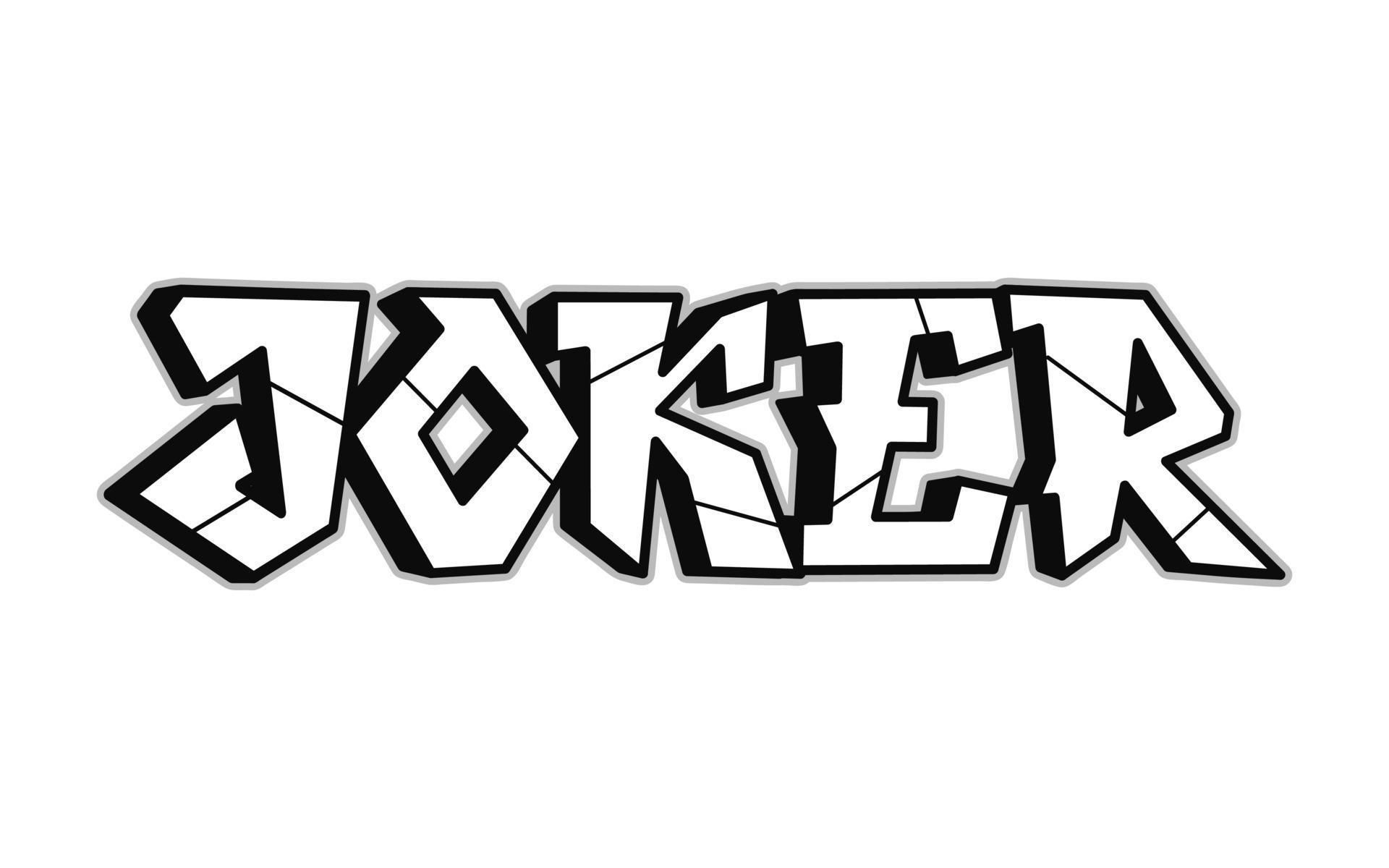 Wallpaper #62cCAJMBSpphPi3-06SW49 Joker Word Trippy Psychedelic Graffiti Style Lettersvector Hand Drawn