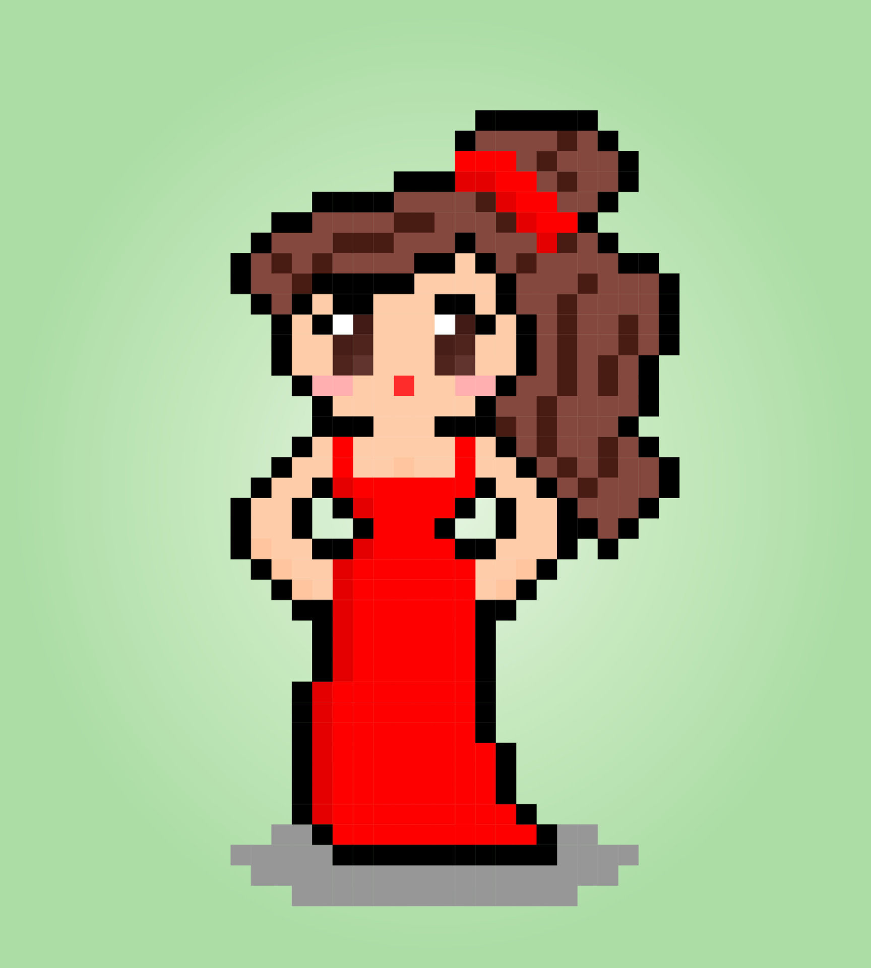 Wallpaper #D1YuepcBsd6xcFiEk9wE63 Little Girl Characters on 8 Bit Pixel Art Cartoon Woman in Vector