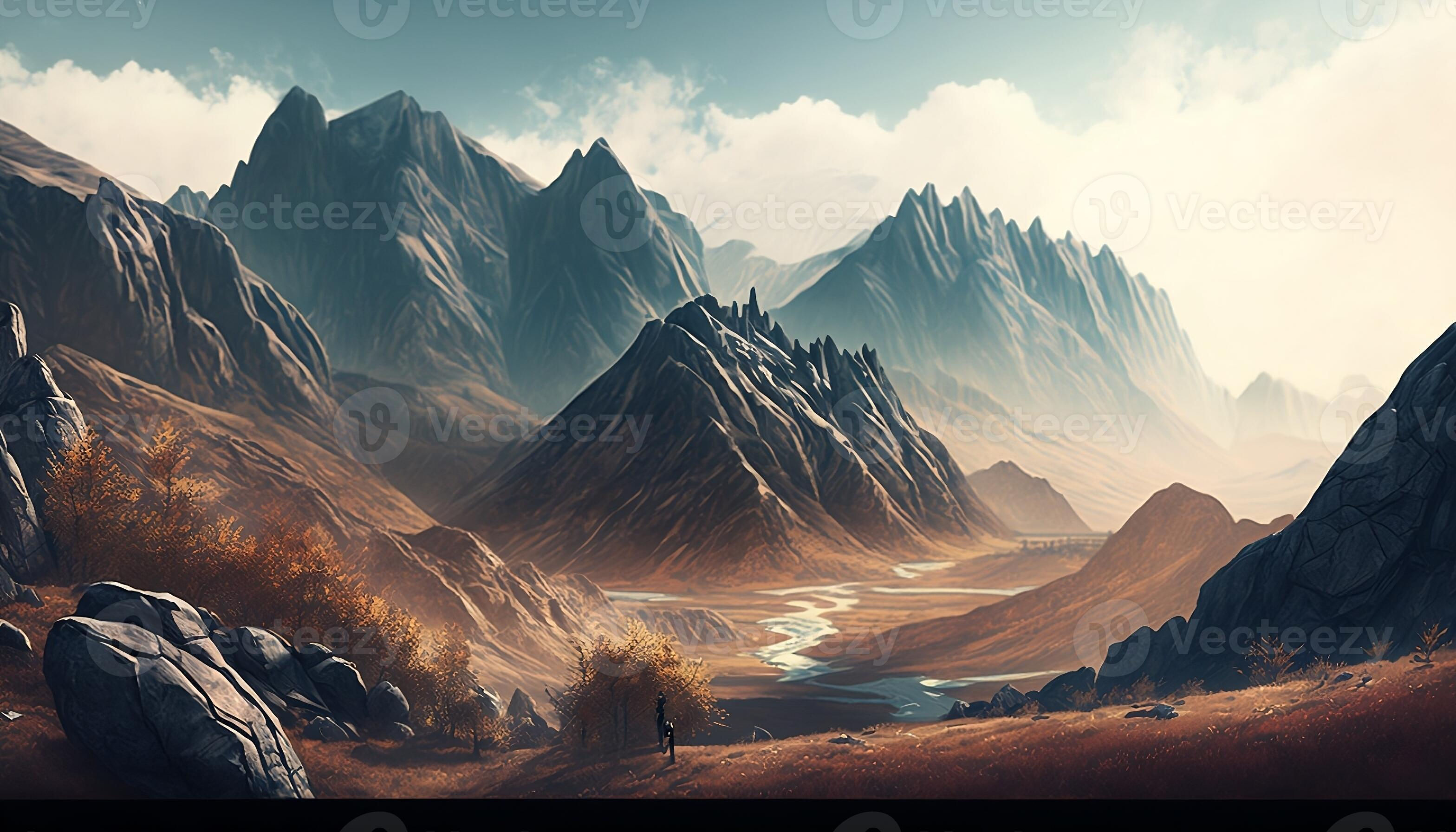 Wallpaper #HCysSpMB0E1QgA7wE_fM146 Lanscape Panoramic View of the Mountains Aesthetic Background