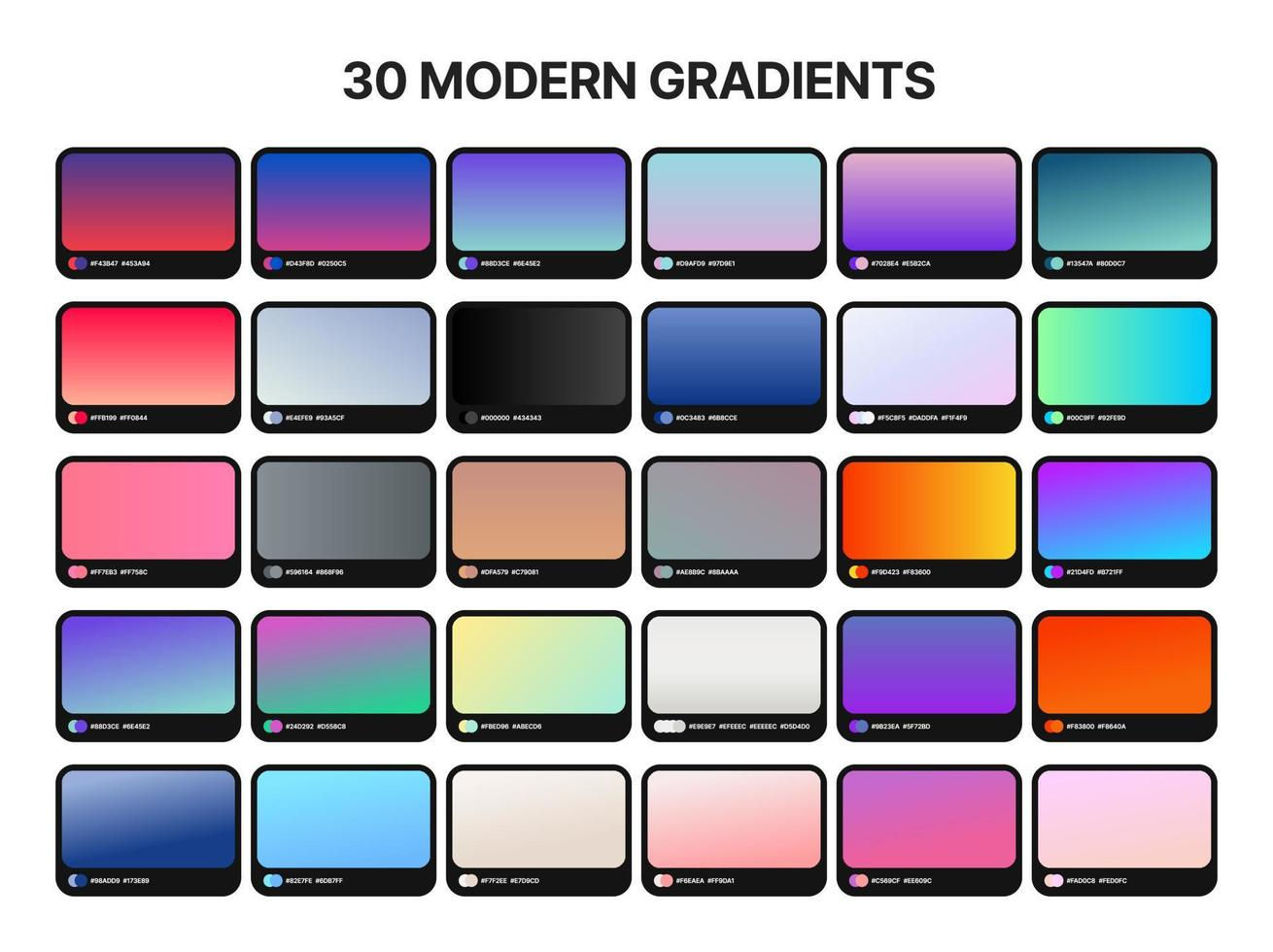 Wallpaper #4d8a7 Trendy Beautiful Gradient Color Palettes 2744052 Vector Art at Vecteezy