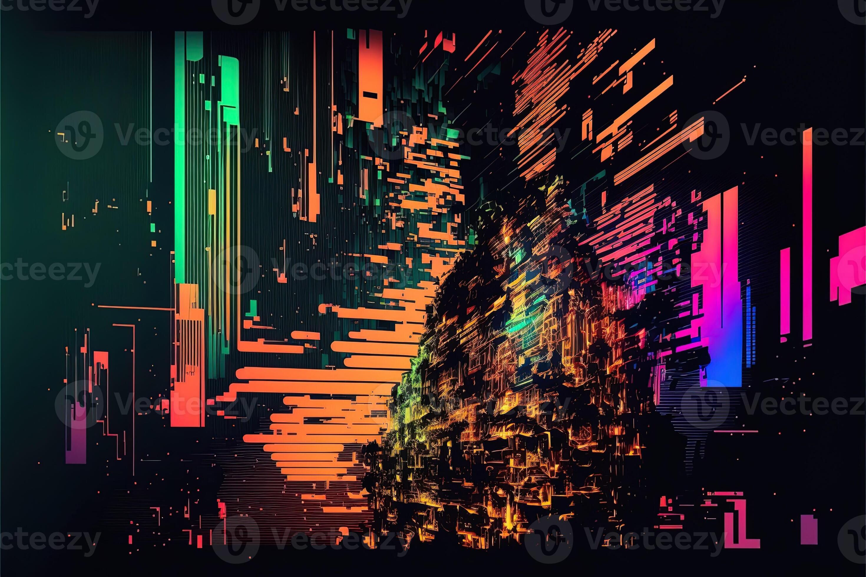 Wallpaper #rmfp9ZIBSpphPi3-3YHU285 Abstract Background with Interlaced Digital Glitch and Distortion
