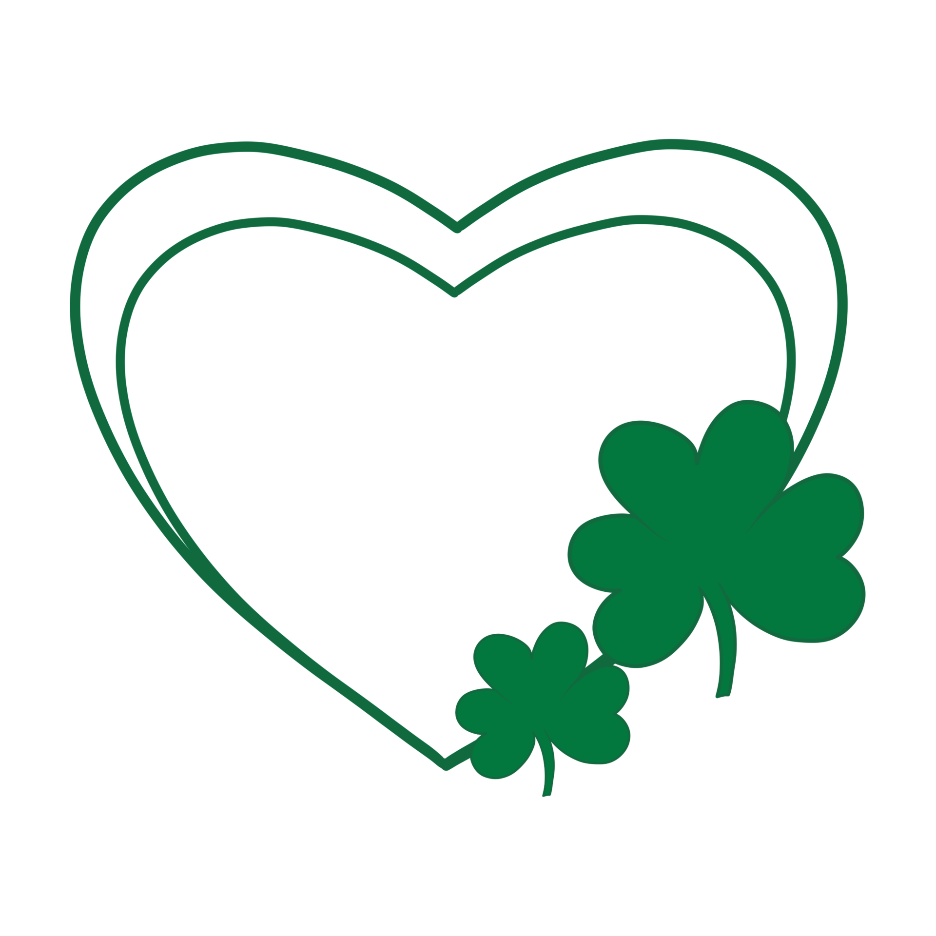 Wallpaper #Tmd395IBSpphPi3-tobx158 Green Heart with Clover Leaf 16658042 Png