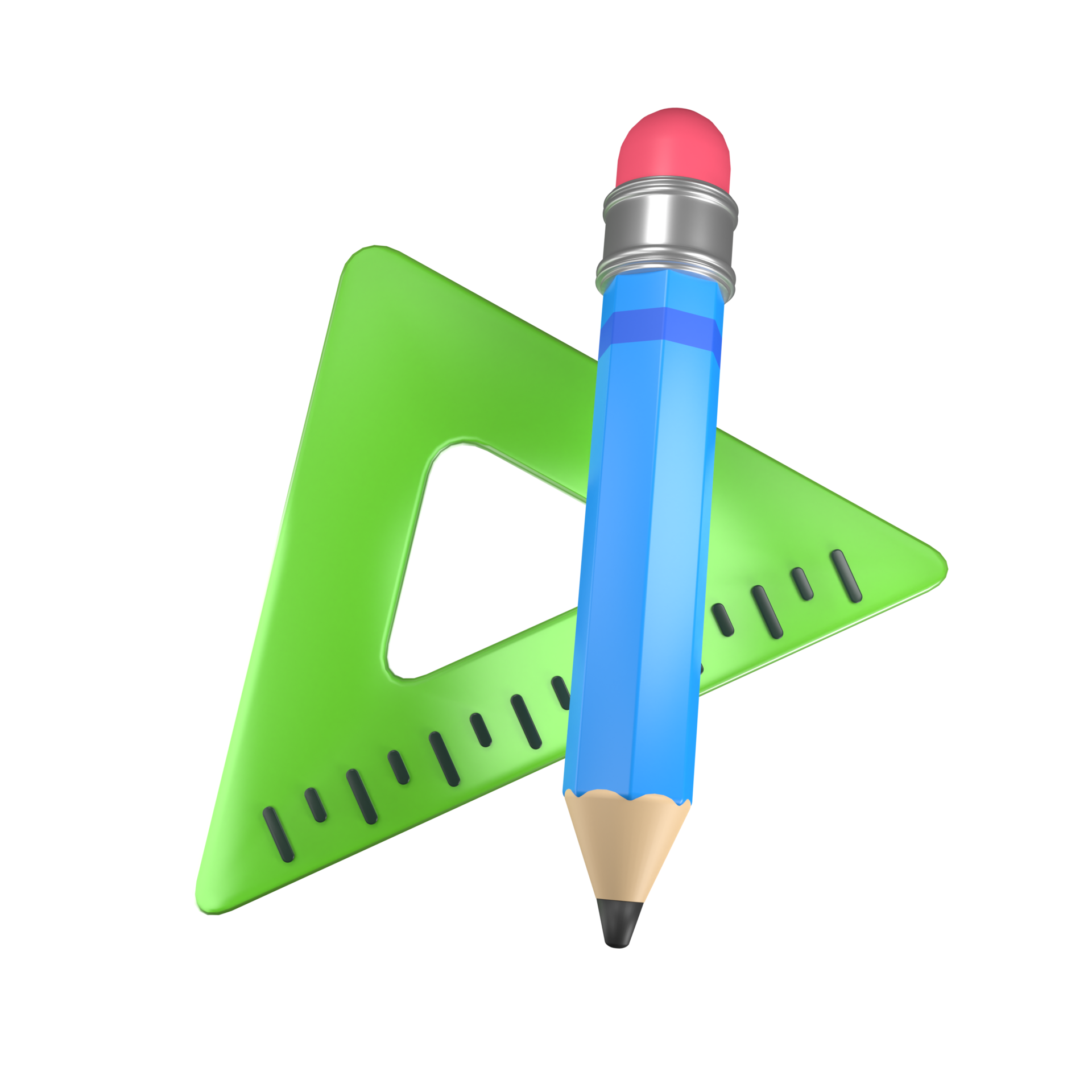 Wallpaper #9GcB_pIBSpphPi3-vp2c181 Pencil and Ruler Create 3D Illustration 22603427 Png