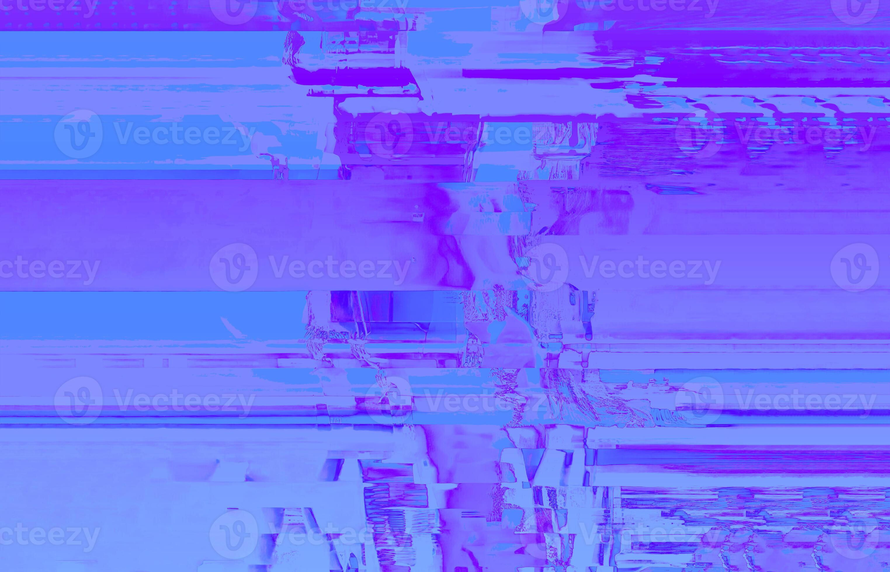 Wallpaper #TzGVNZMB5zzyi_yYJ1cv232 Interlaced Glitch Abstract Purple and Sky Blue Color Scheme with