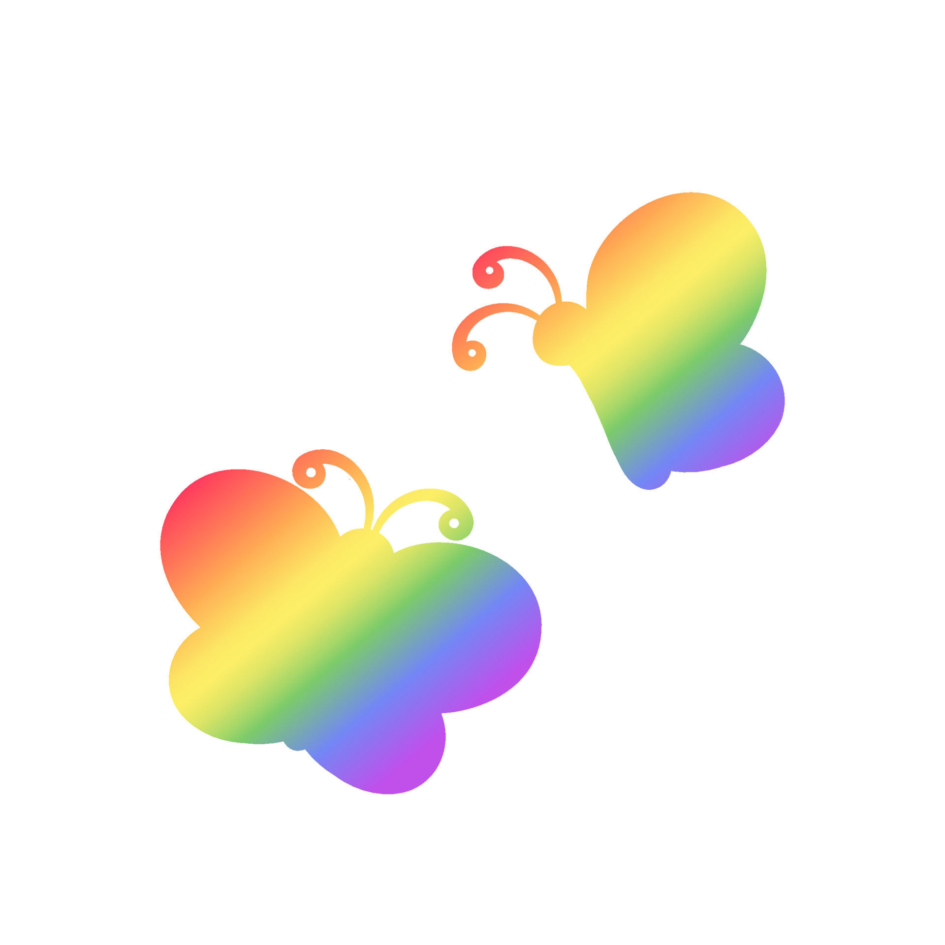 Wallpaper #_2eP9ZIBSpphPi3-1n_c342 Arco Iris Mariposas Silueta Sencillo Plano Vector Ilustracion