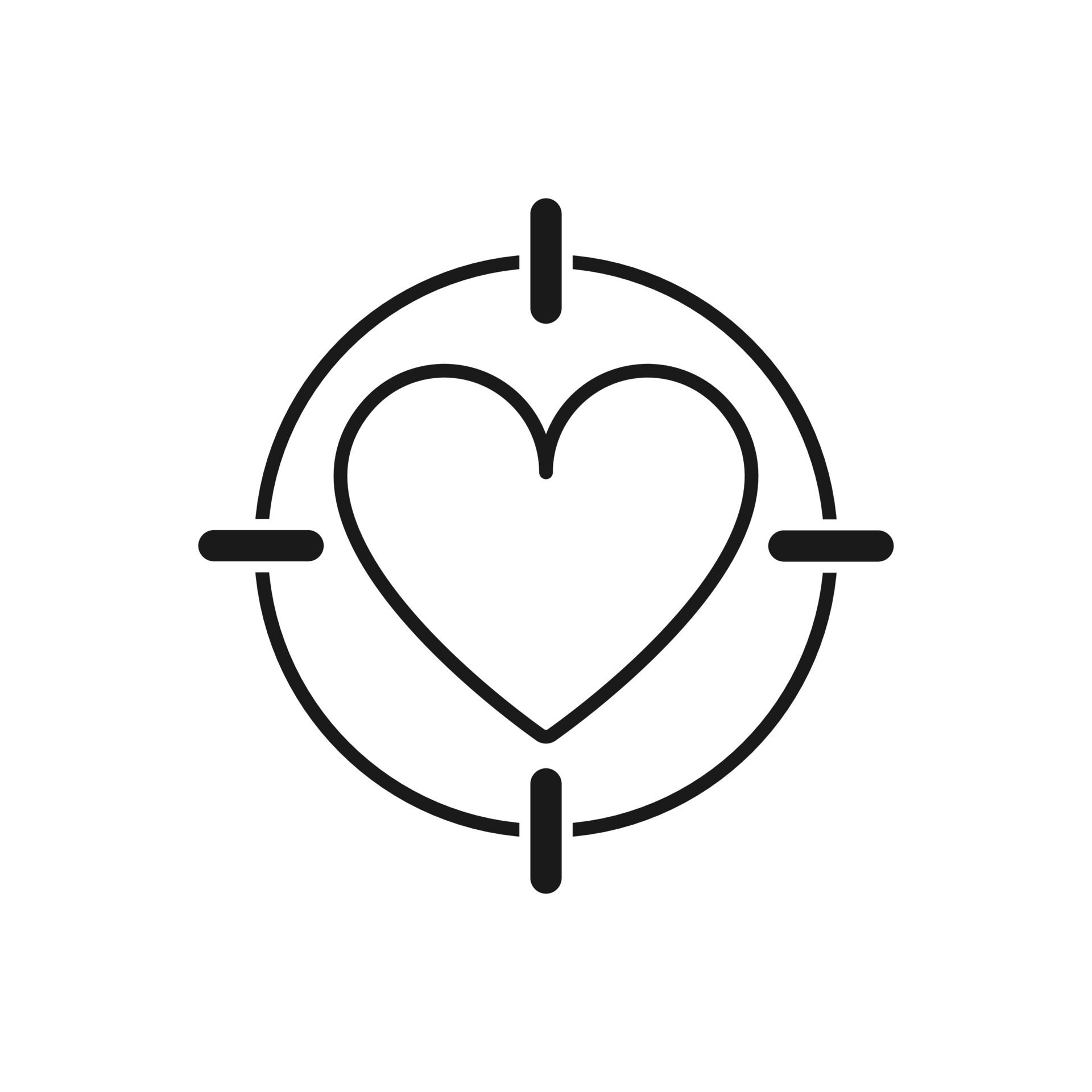 Wallpaper #qxnWFI8BtGB6xQ78G2mD31 Heart Icon in Target Crosshair Vector Illustration 5367984 Vector Art