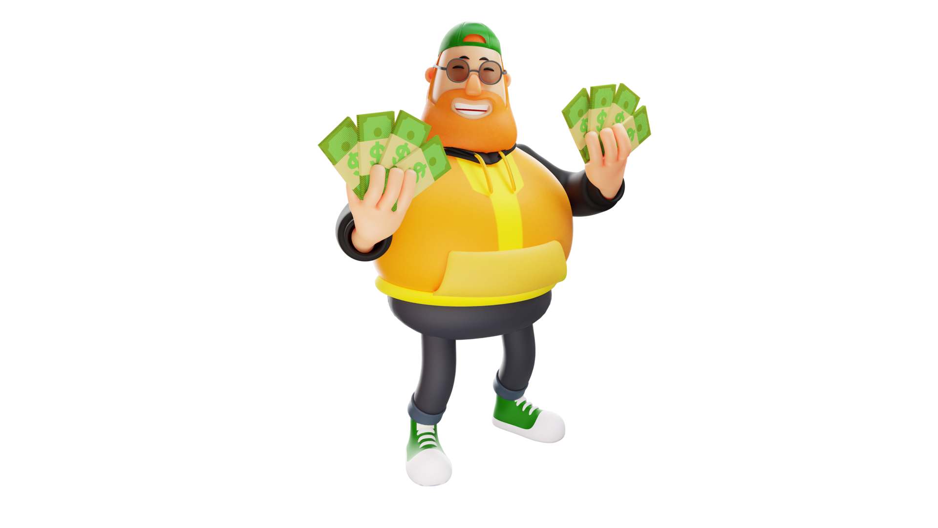 Wallpaper #VrgT1pIBJvJKYCmEUtx7440 Ilustracion 3D Personaje De Dibujos Animados En 3D De Hombre Rico Y