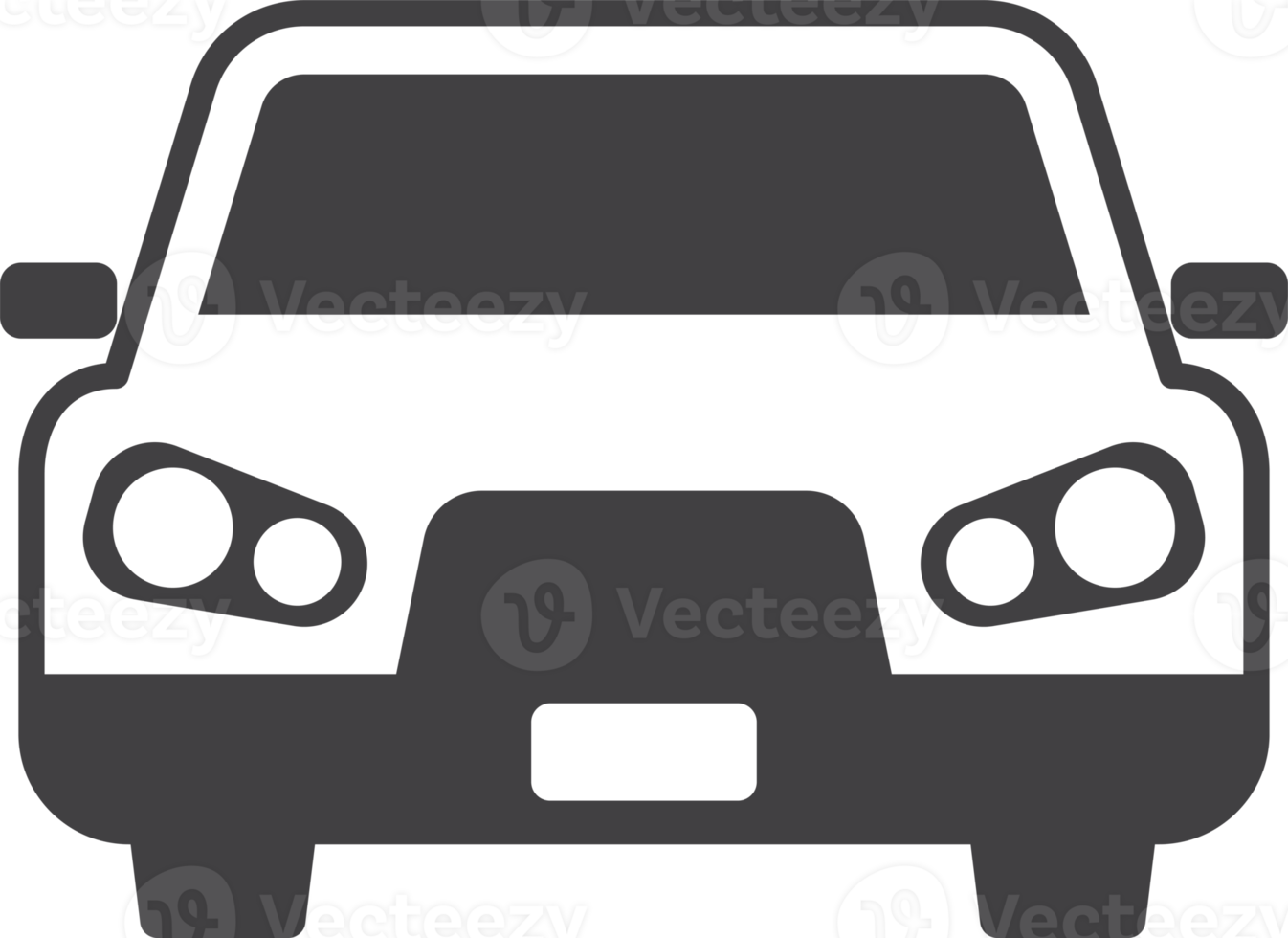 Wallpaper #VuoBU5MBlwTYPL18ogqa292 Sedan Car from the Front View Illustration in Minimal Style 14967288 Png
