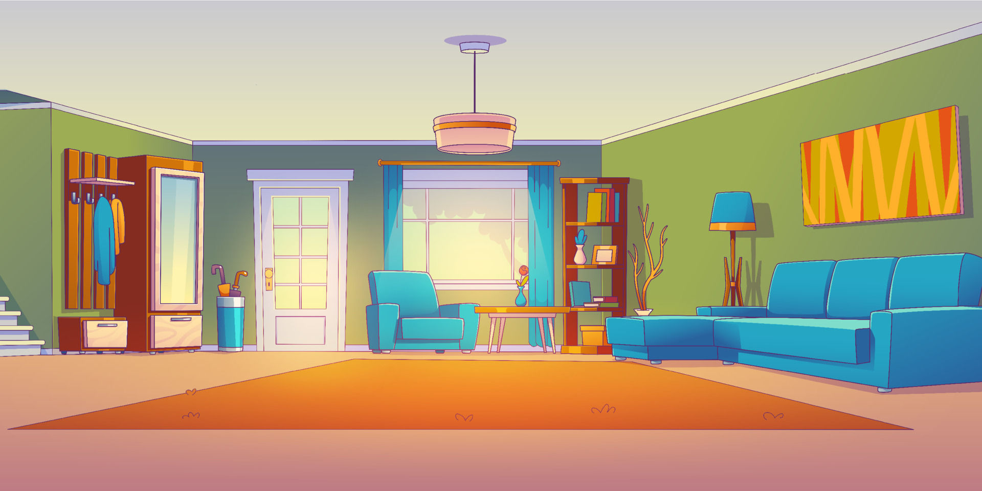 Wallpaper #MWcjC5MBSpphPi3-X9jd241 Living Room Vector Cartoon Home Interior Design 22277065 Vector Art at