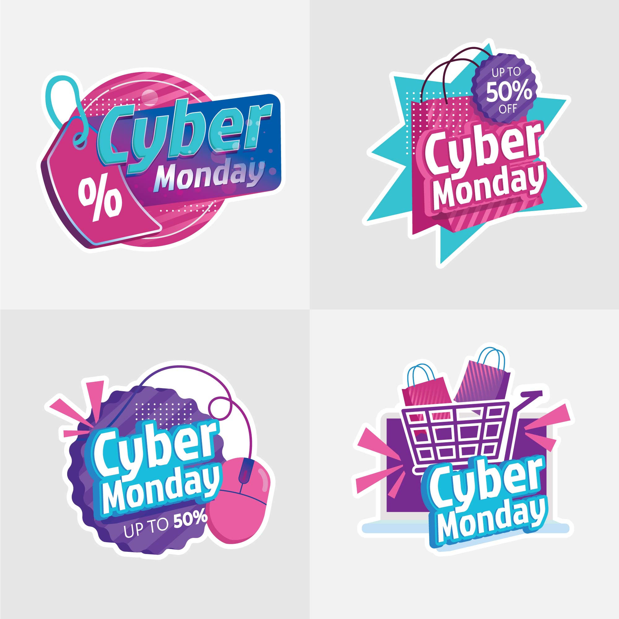 Wallpaper #mmg-HpMBSpphPi3-xiio17 Cyber Monday Sticker with 3D Effect 1392047 Vector Art at Vecteezy