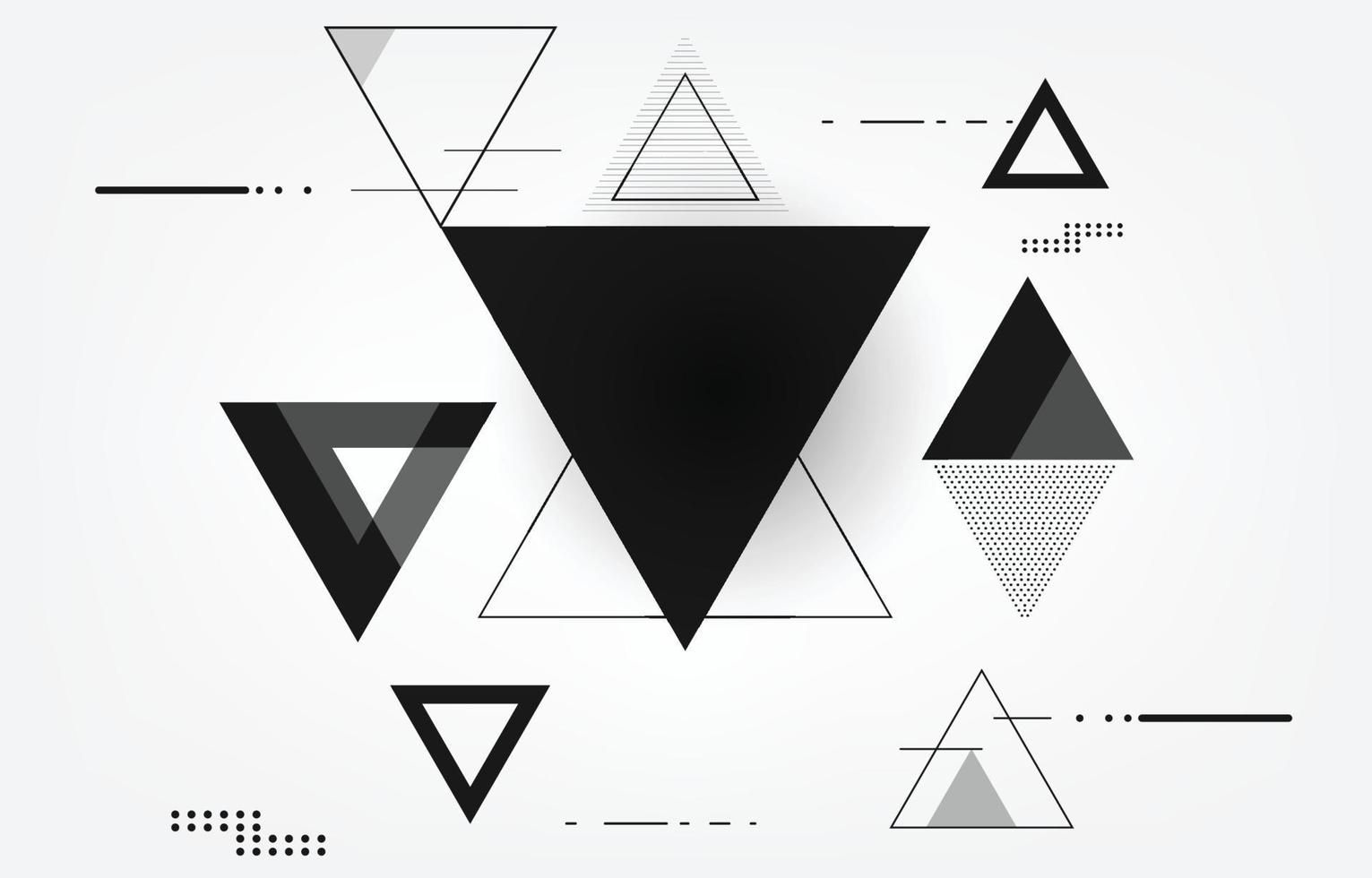 Wallpaper #G2f0-ZIBSpphPi3-oo8n46 Vector Geometric Triangle Shapeblack and White Colors Background