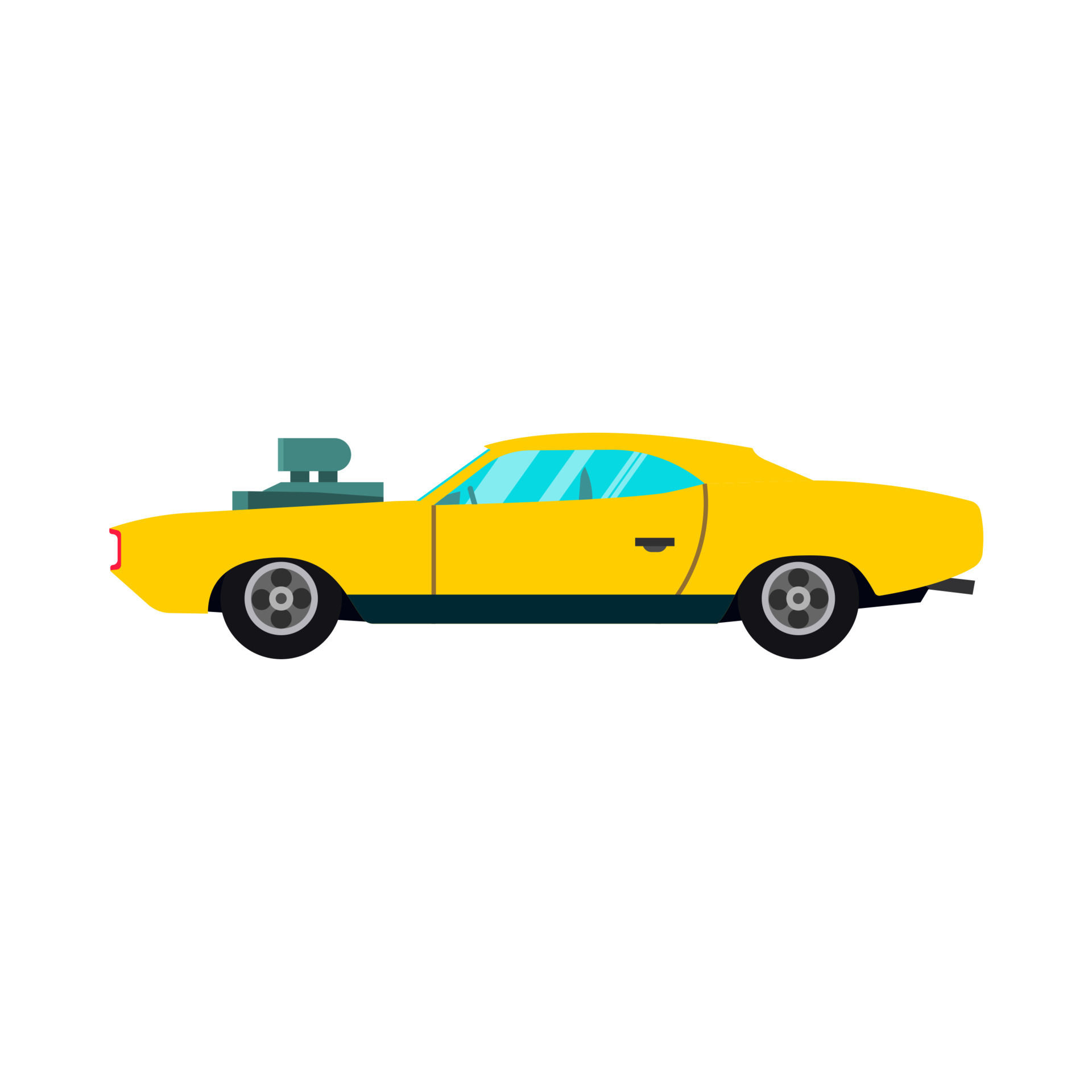 Wallpaper #omepDZMBSpphPi3-A-Z634 Race Car Side View Yellow Vector Icon Modern Transportation Design