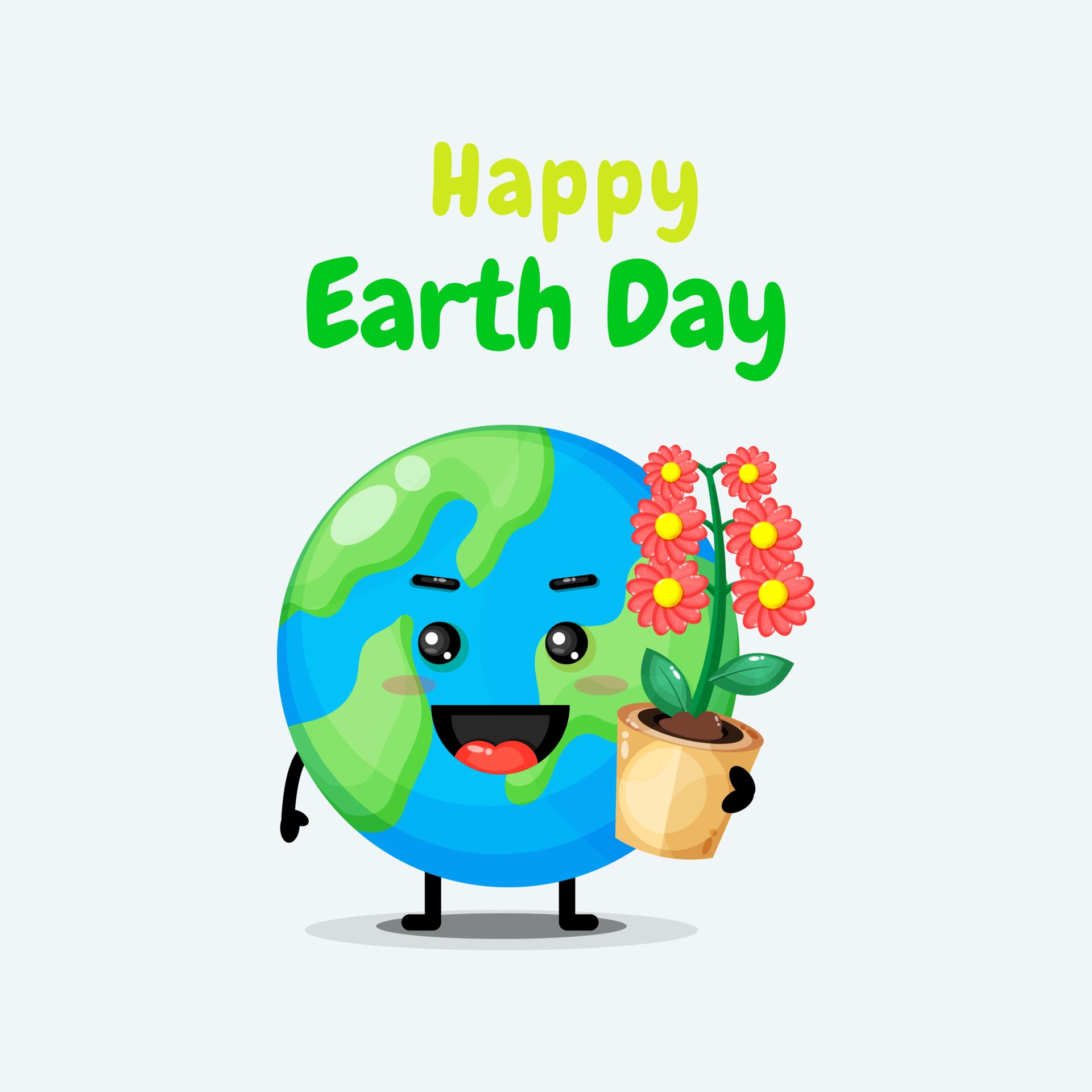 Wallpaper #1f9f2 Earth Day Free Vector Icon Hand Holding Plant with Earth Background