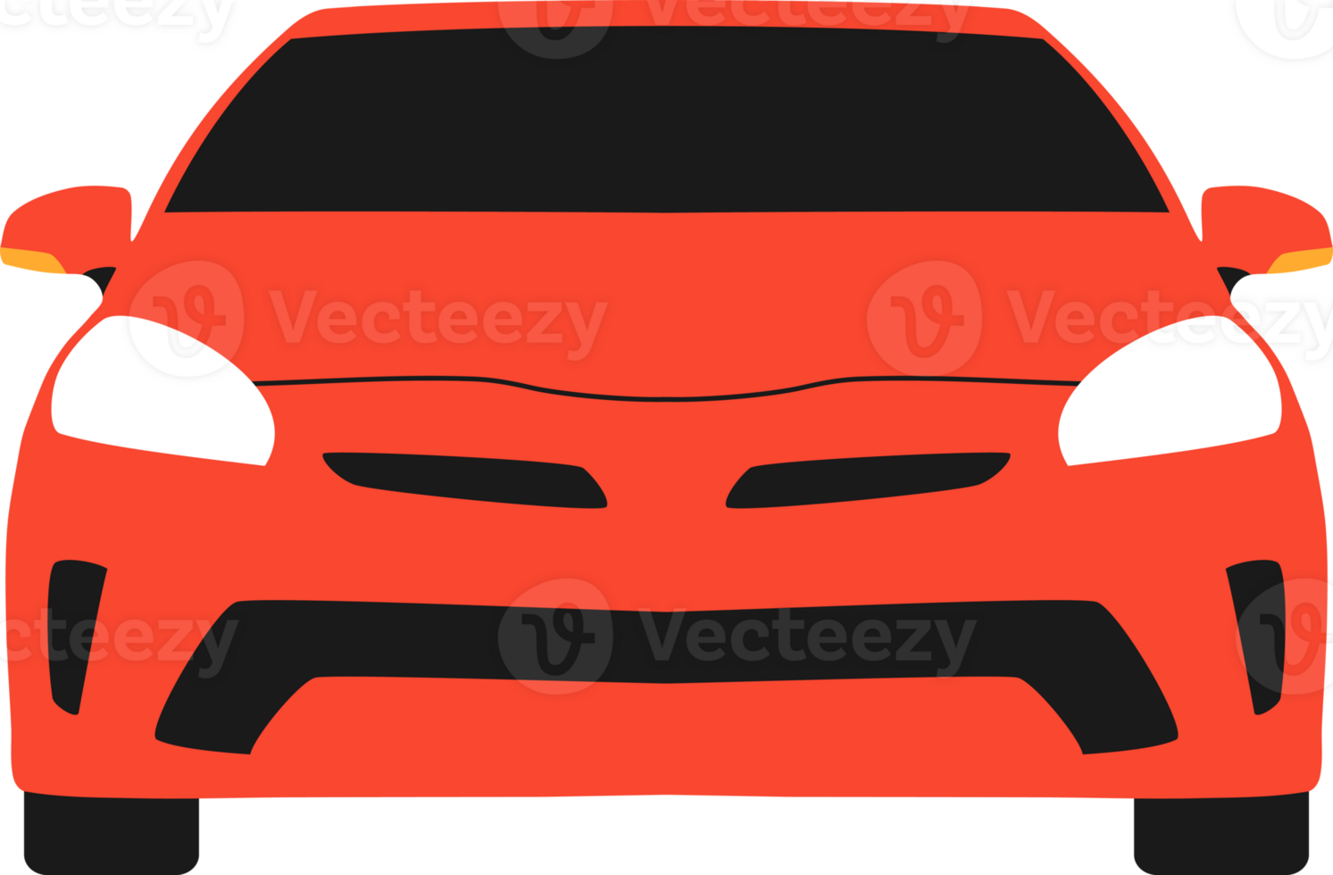 Wallpaper #sSbXl5cBNyflpn9rXYZh182 Car Front View Red Color Flat Style 56419797 Png