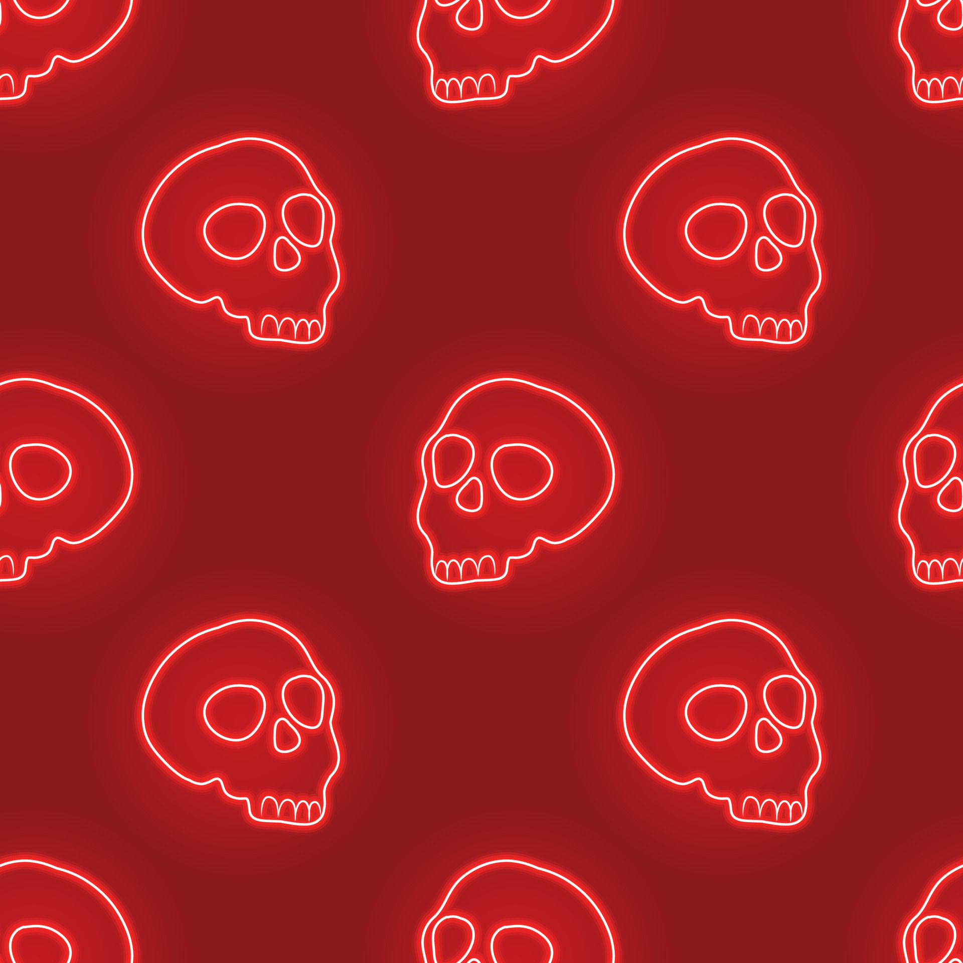 Wallpaper #BWe8C5MBSpphPi3-rNuv201 Red Neon Skull Seamless Vector on Red Background 10681562 Vector Art at